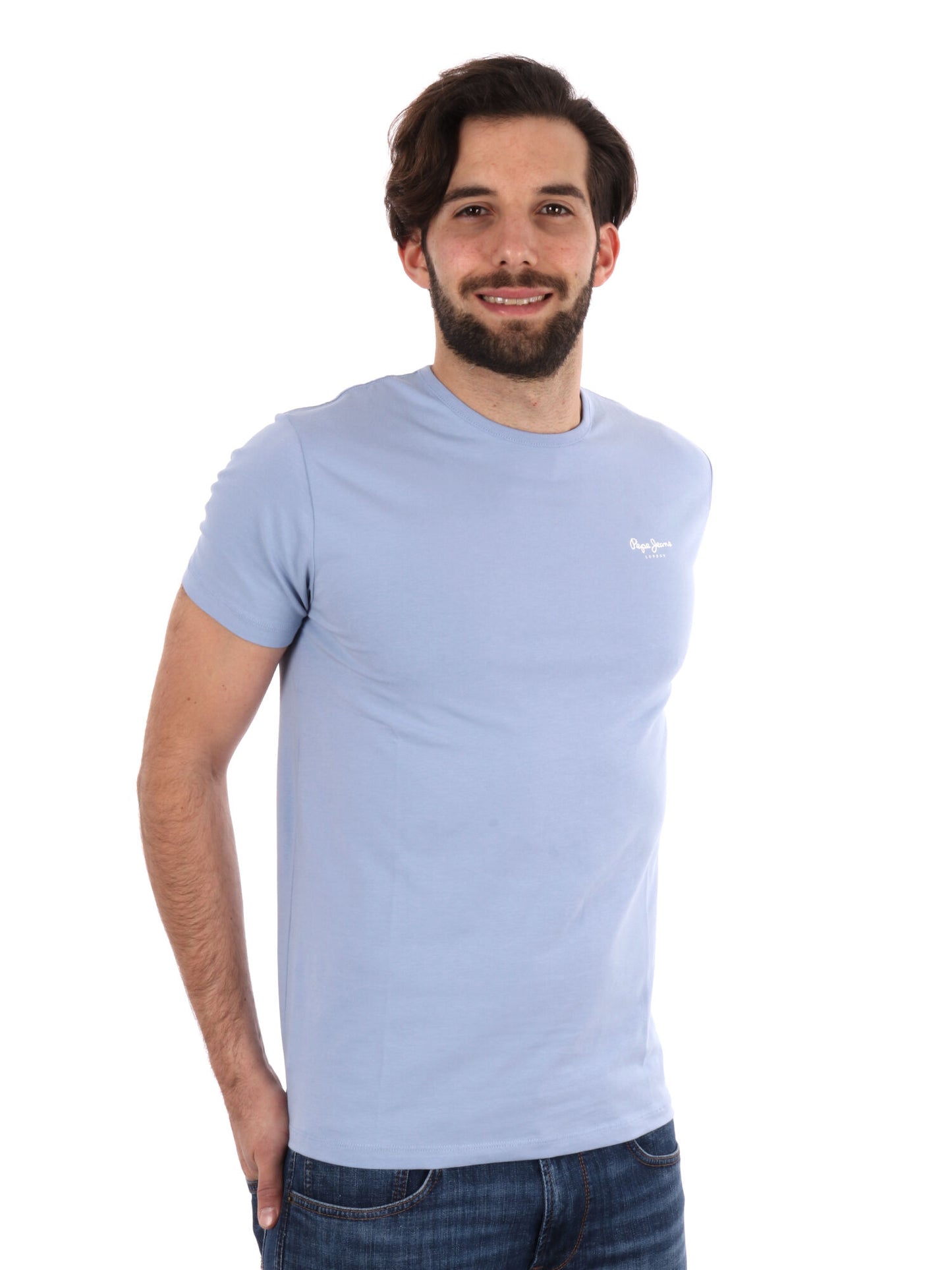 T-SHIRT ORIGINAL PEPE JEANS UOMO CELESTE
