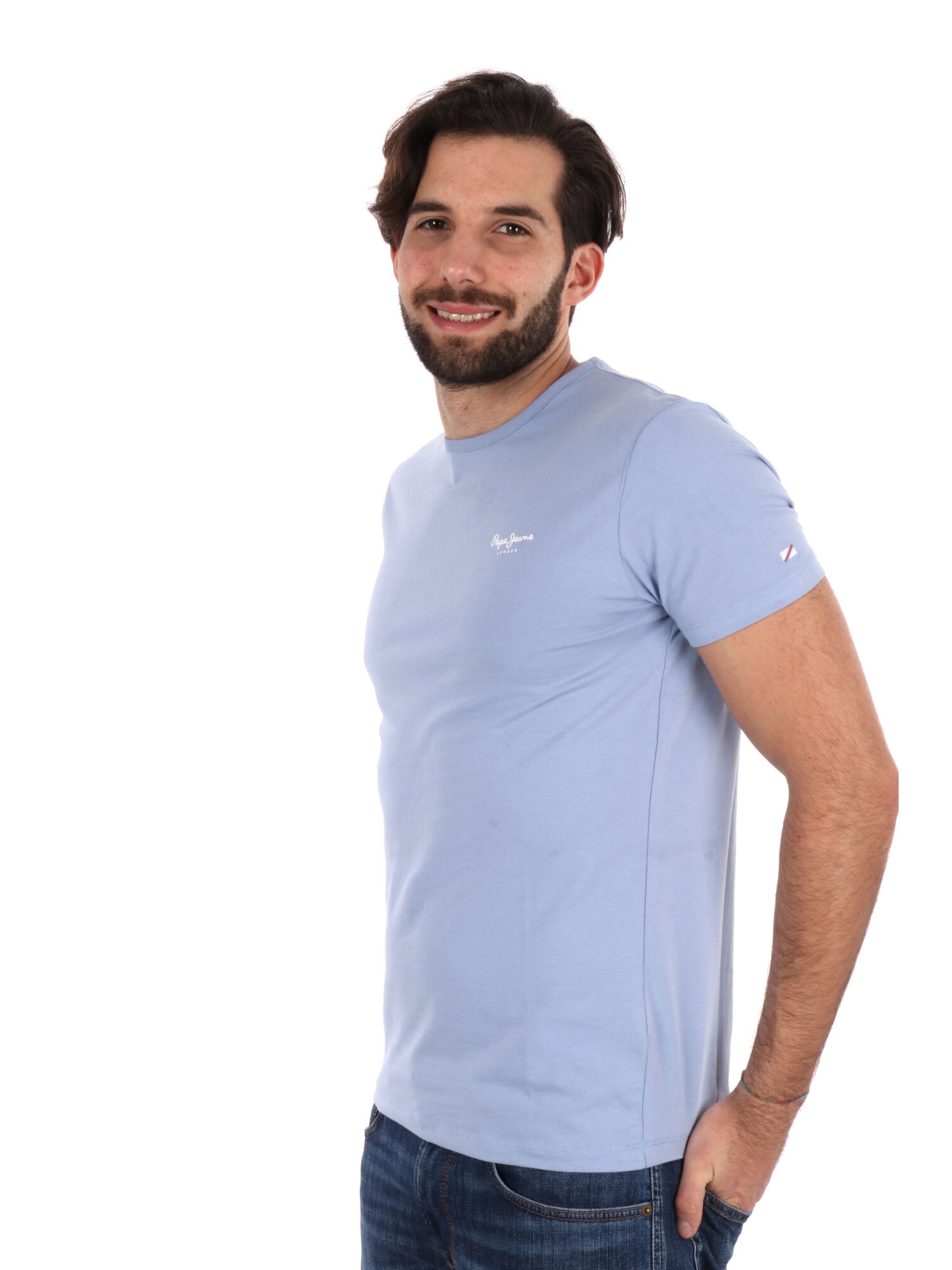 T-SHIRT ORIGINAL PEPE JEANS UOMO CELESTE