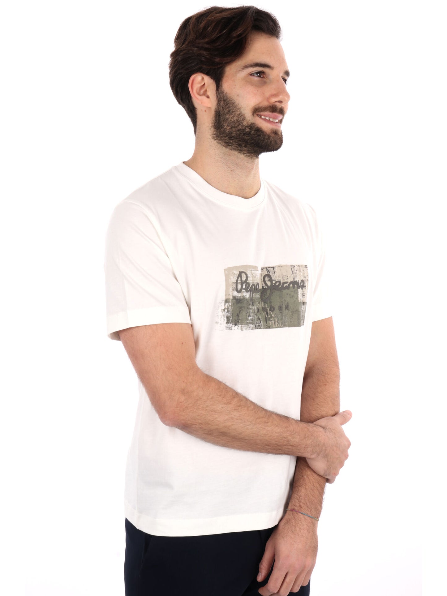T-SHIRT DALTER PEPE JEANS UOMO BIANCO