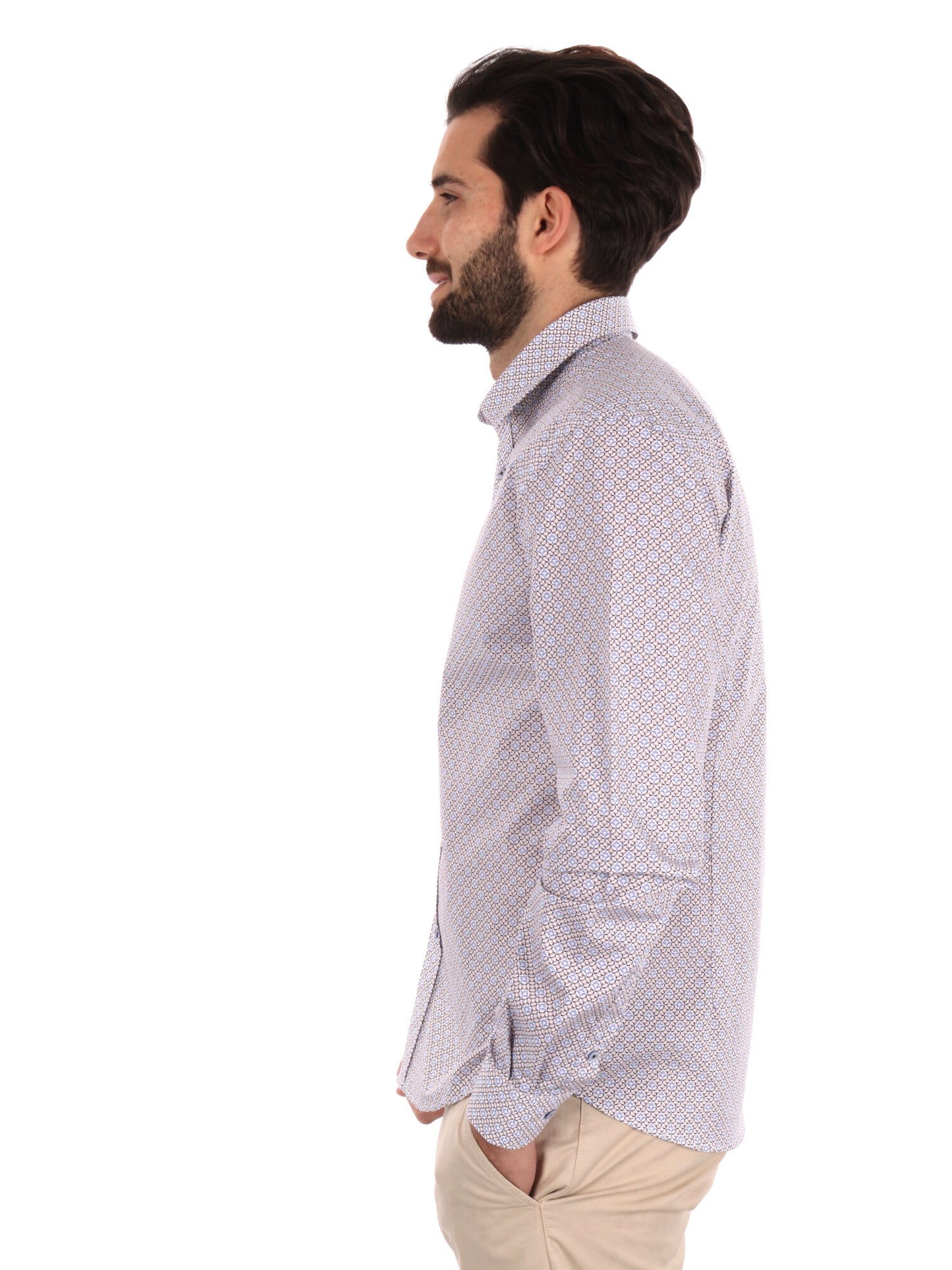 CAMICIA FANTASIA FB UOMO BEIGE