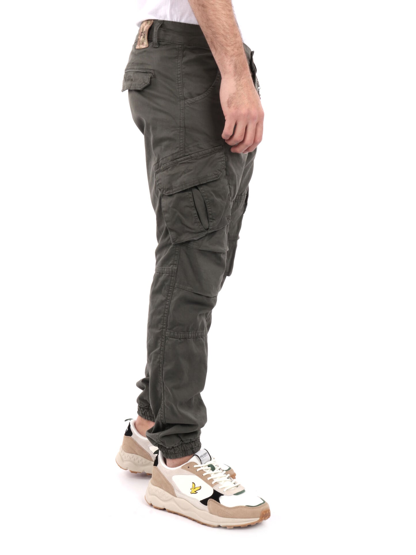 PANTALONE CARGO FB UOMO VERDE MILITARE