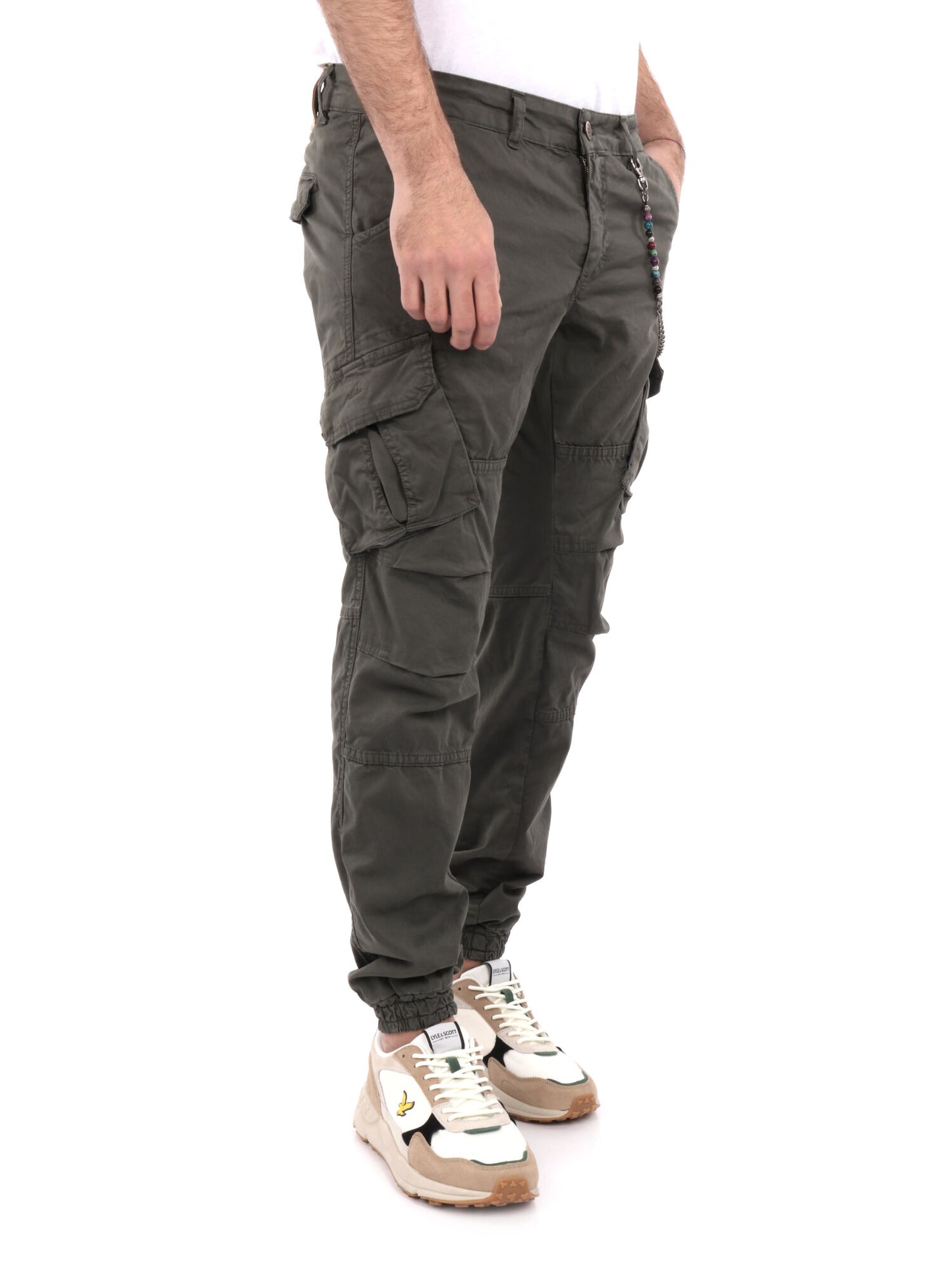 PANTALONE CARGO FB UOMO VERDE MILITARE