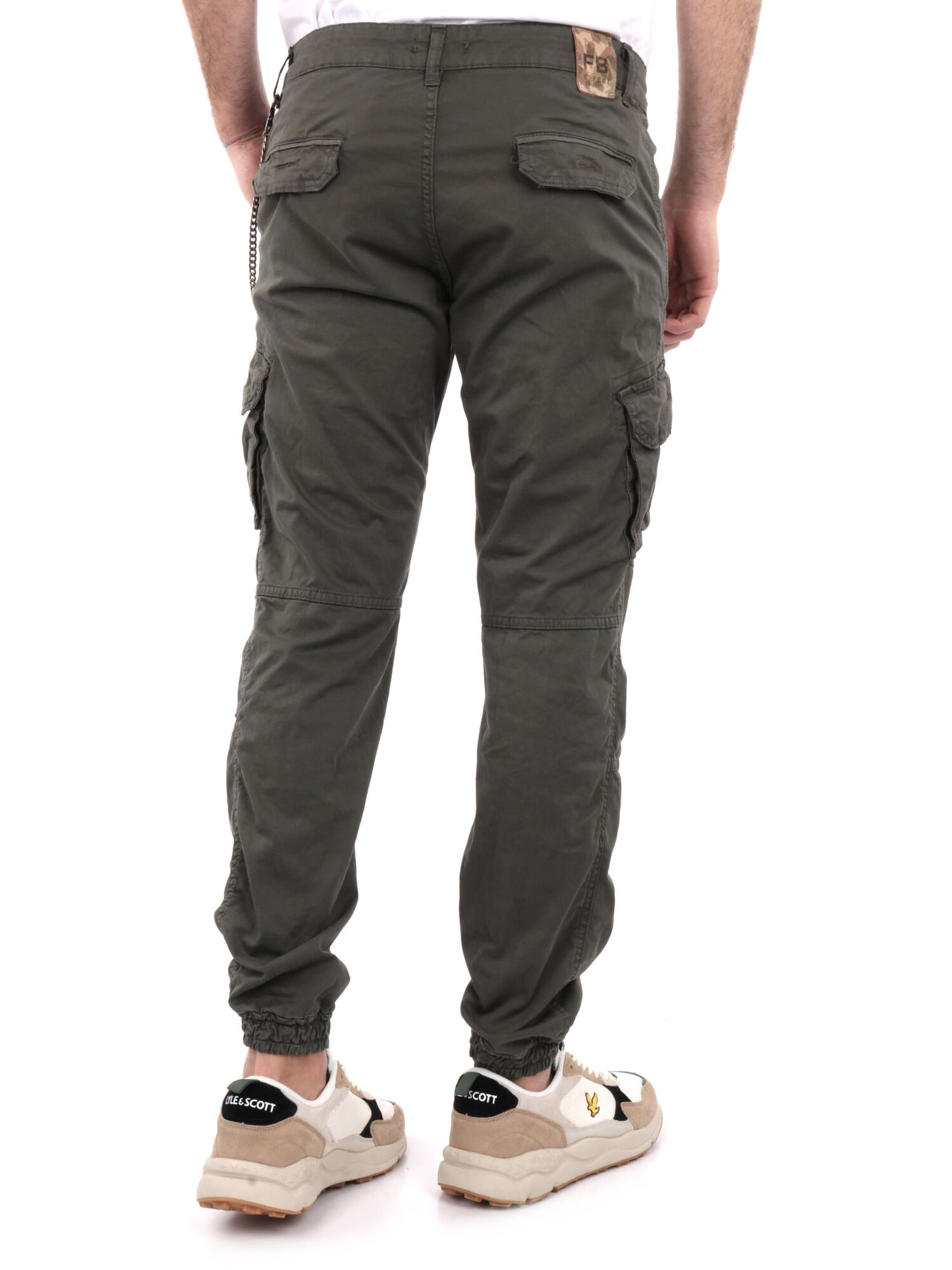 PANTALONE CARGO FB UOMO VERDE MILITARE