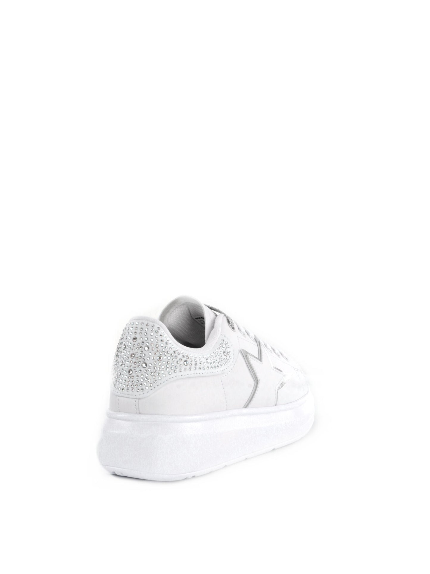 SNEAKERS KIM CON STRASS SHOPART DONNA BIANCO ARGENTO