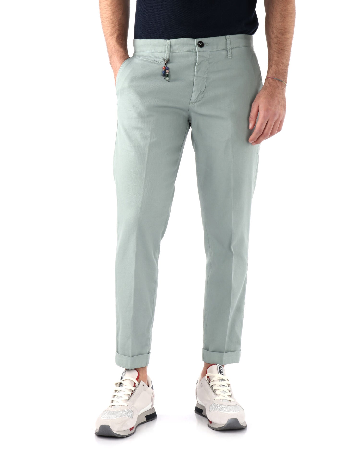 PANTALONE MICROFANTASIA FB UOMO PISTACCHIO