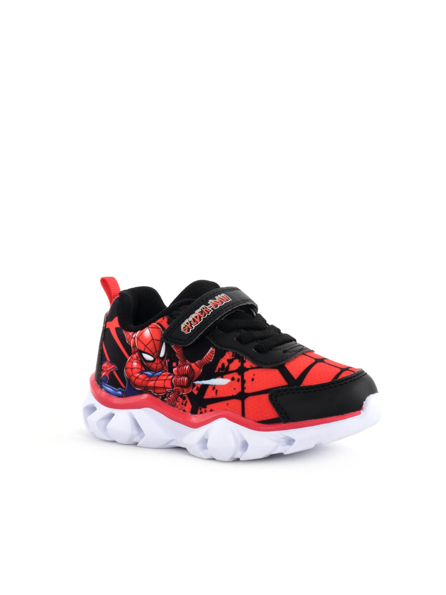 SNEAKERS CON SUOLA SCANALATA E LUCI SPIDERMAN LEOMIL BAMBINO NERO ROSSO