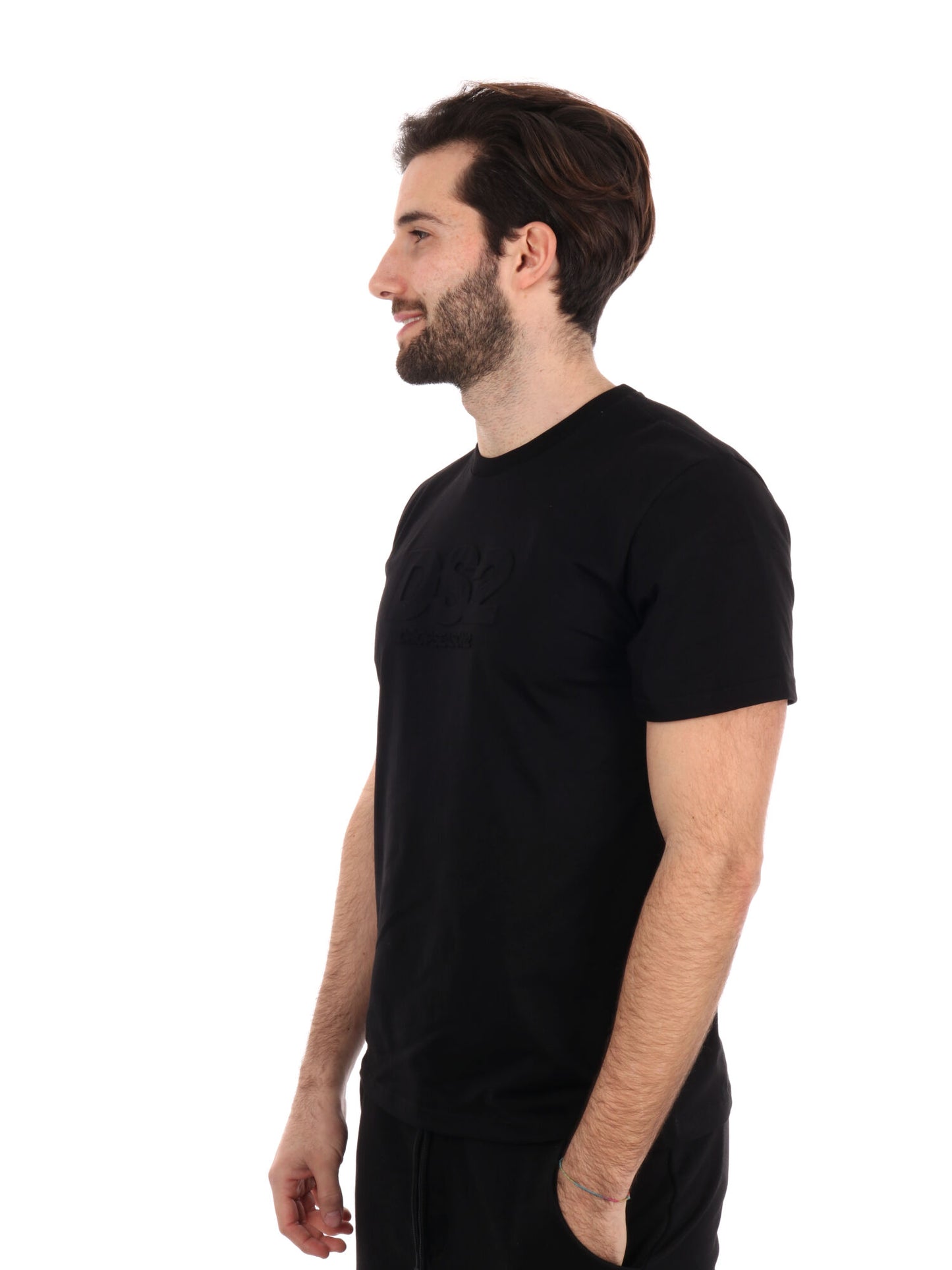 T-SHIRT LOGO A RILIEVO DROP SEASON 2 UOMO NERO