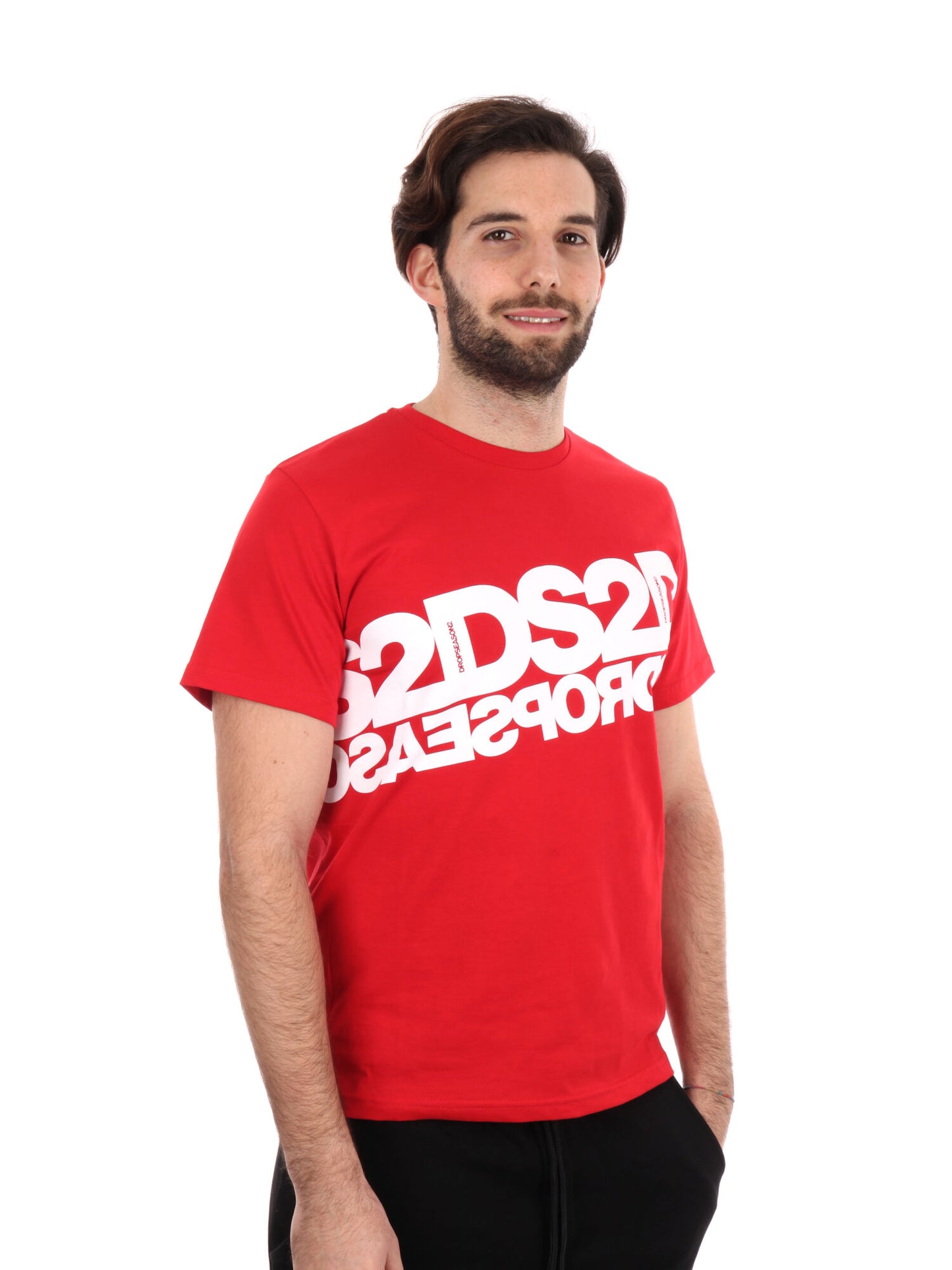 T-SHIRT MAXI LOGO DROP SEASON 2 UOMO ROSSO