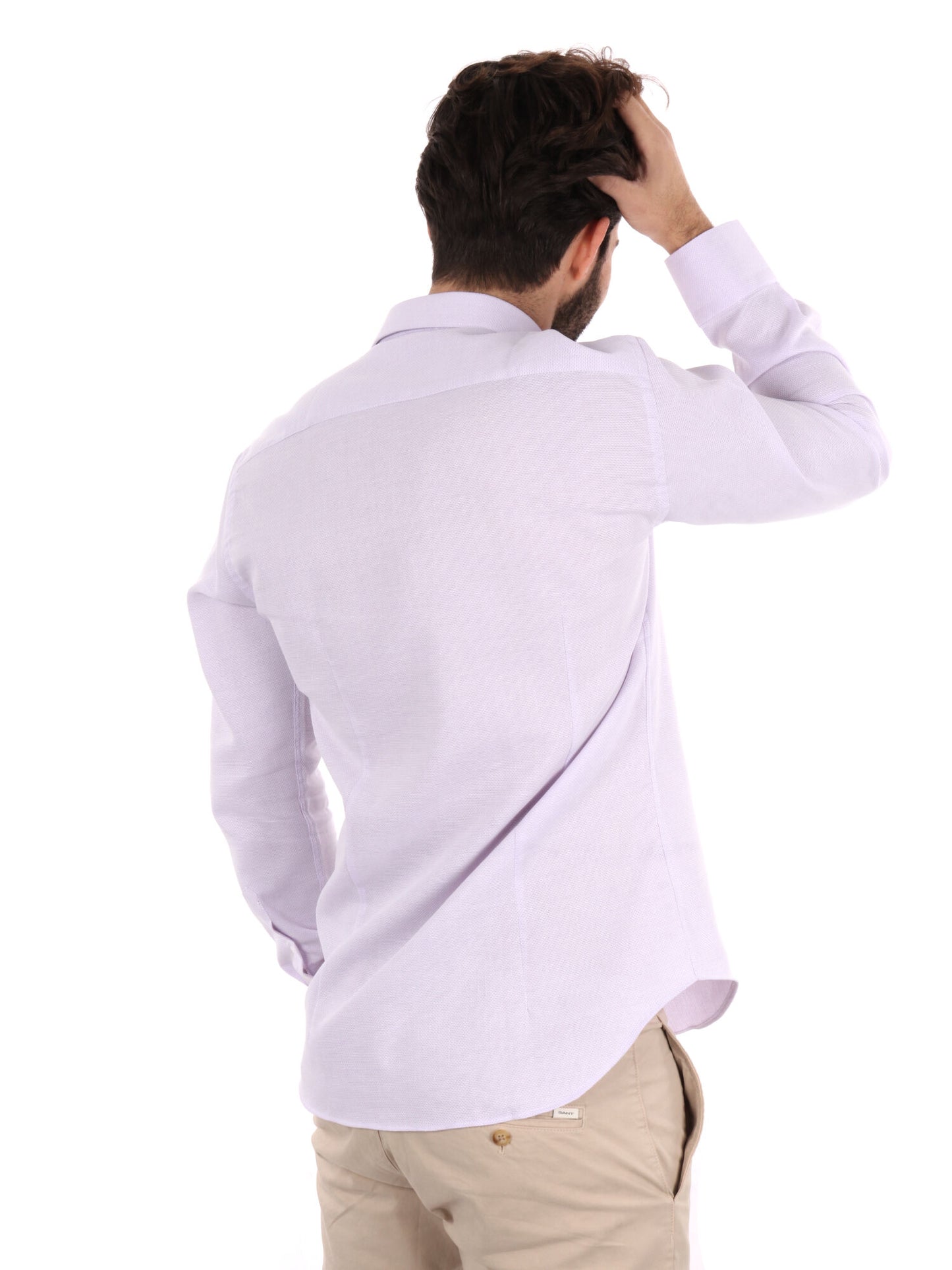 CAMICIA COTONE JAQUARD FB UOMO LILLA