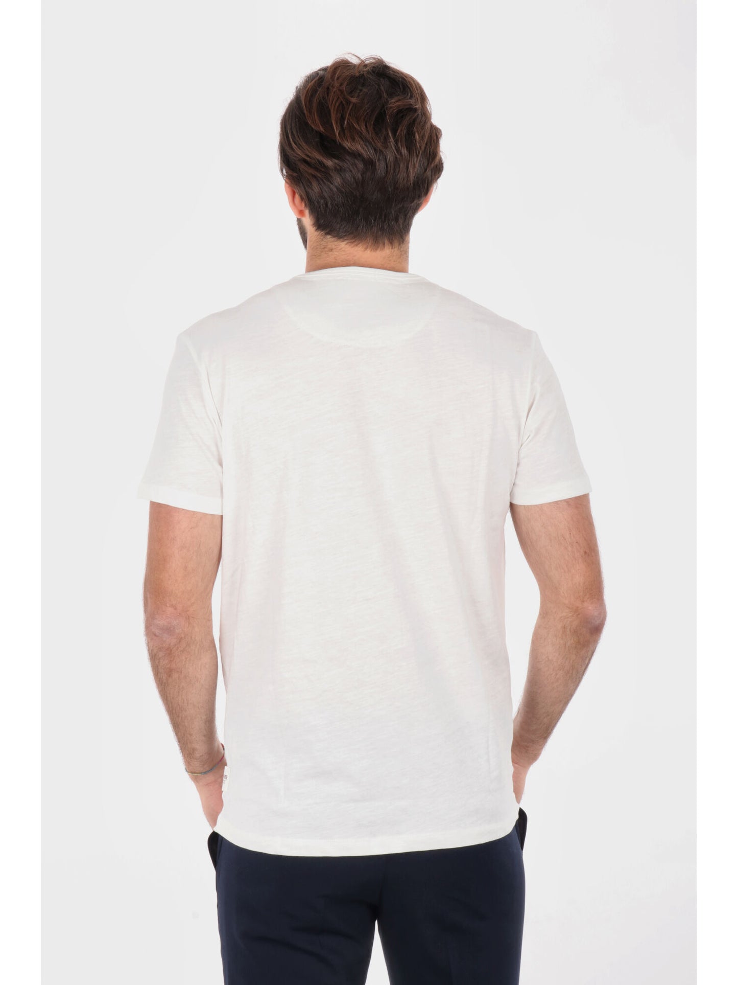 T-SHIRT CON TASCHINO YES ZEE UOMO GESSO