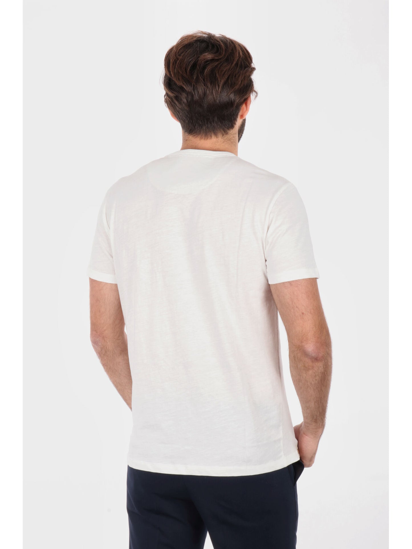 T-SHIRT CON TASCHINO YES ZEE UOMO GESSO