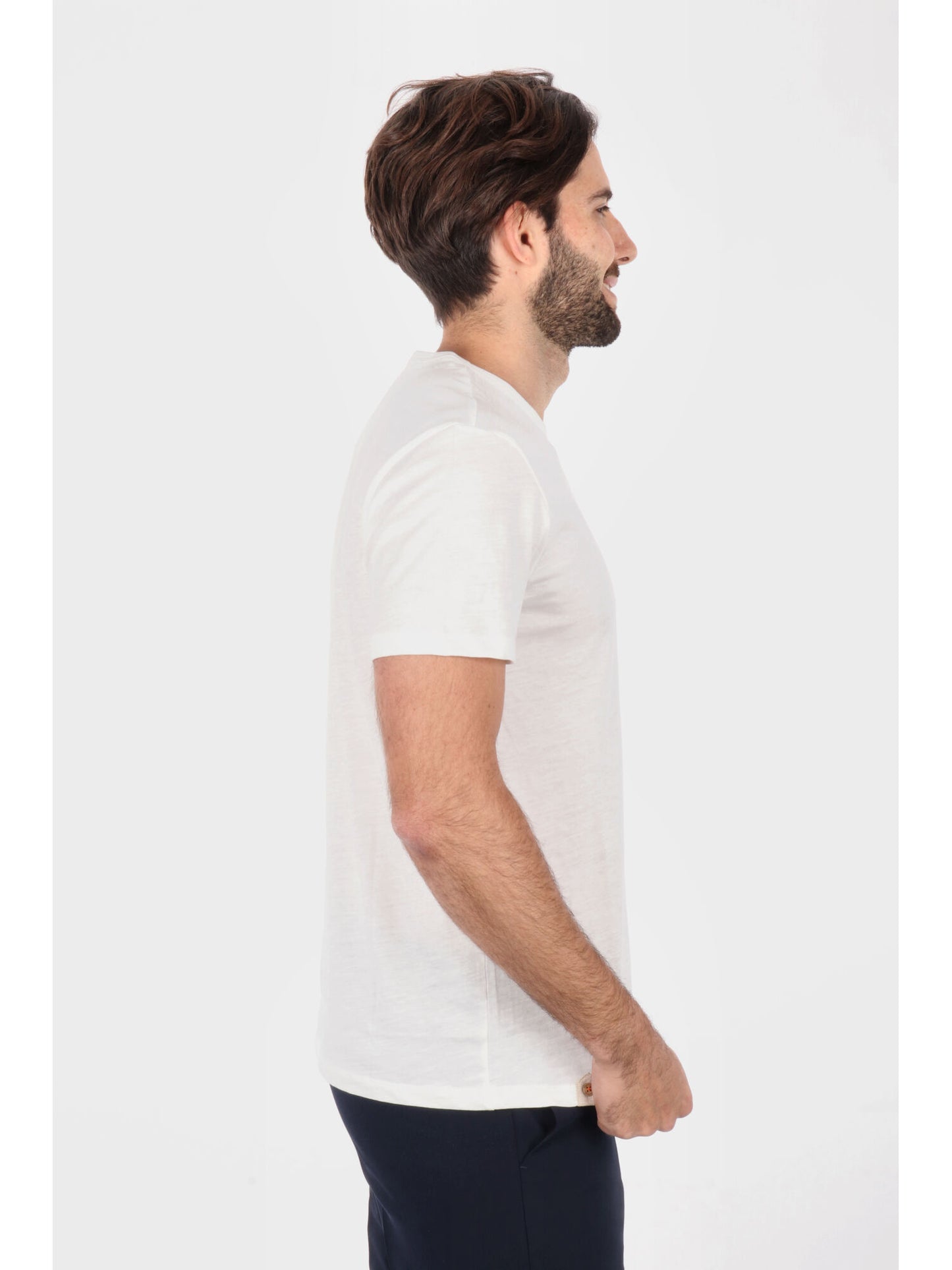 T-SHIRT CON TASCHINO YES ZEE UOMO GESSO