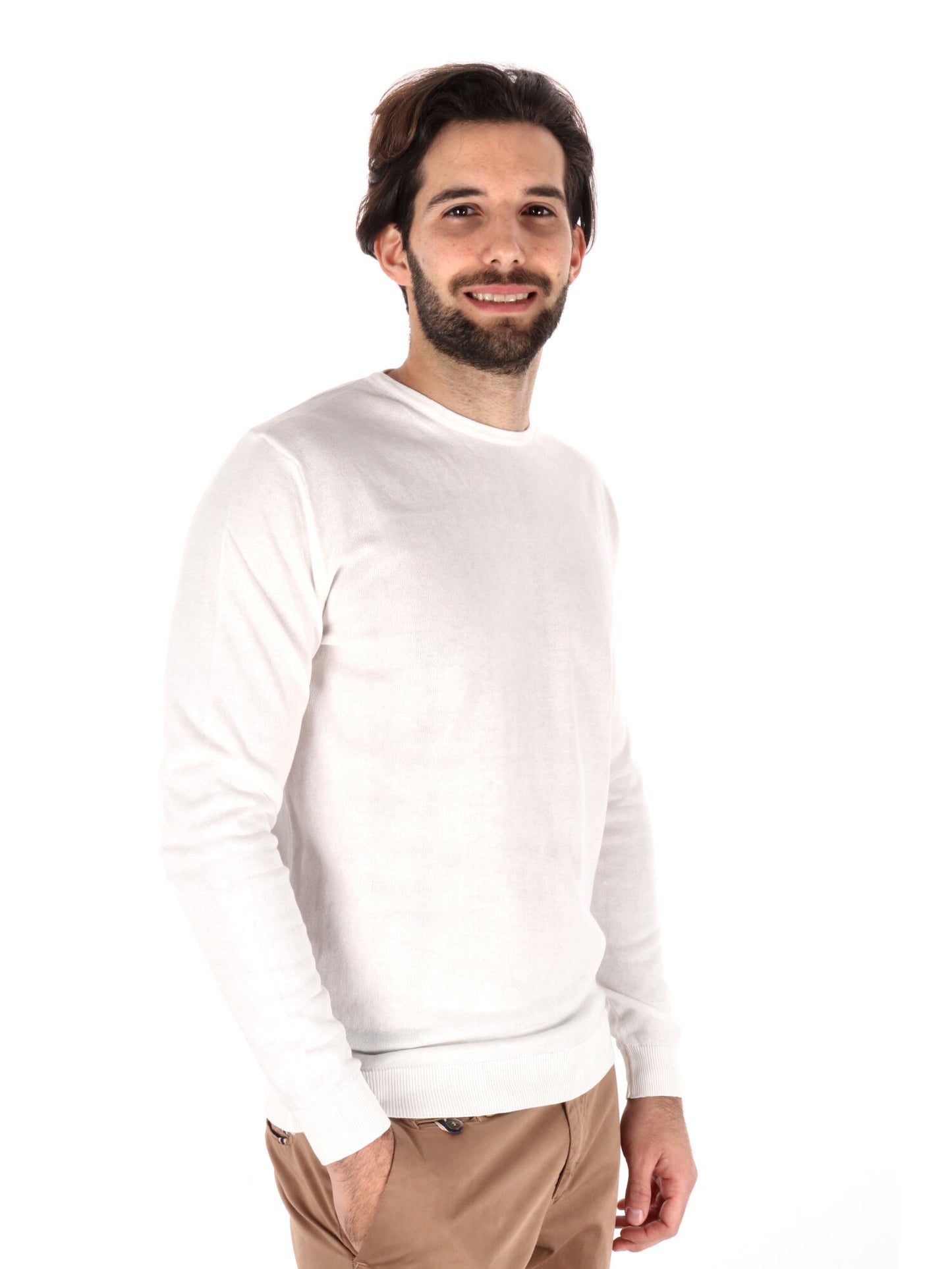 MAGLIA GIROCOLLO TAYLOR FB UOMO BIANCO