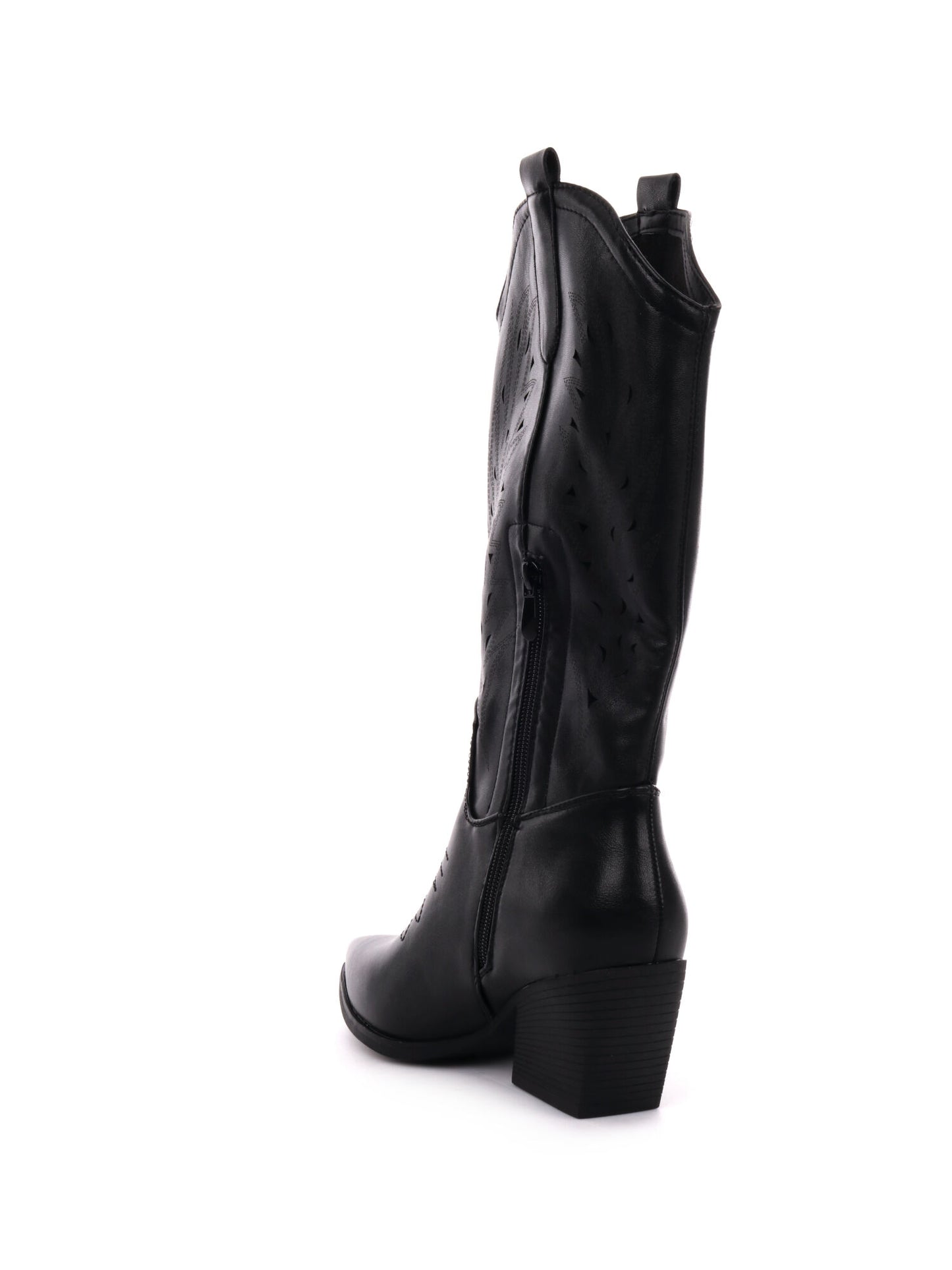 STIVALE TEXANO CON ZIP CLYO' DONNA NERO