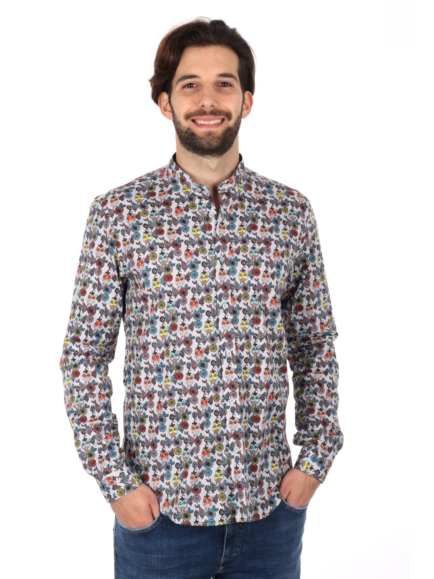 CAMICIA COLLETTO COREA VELAR FB UOMO GRIGIO