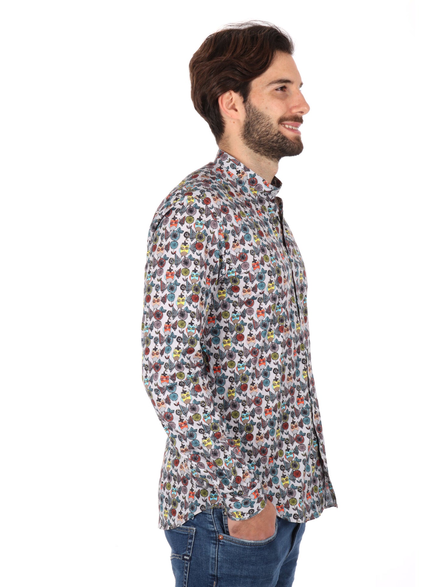 CAMICIA COLLETTO COREA VELAR FB UOMO GRIGIO