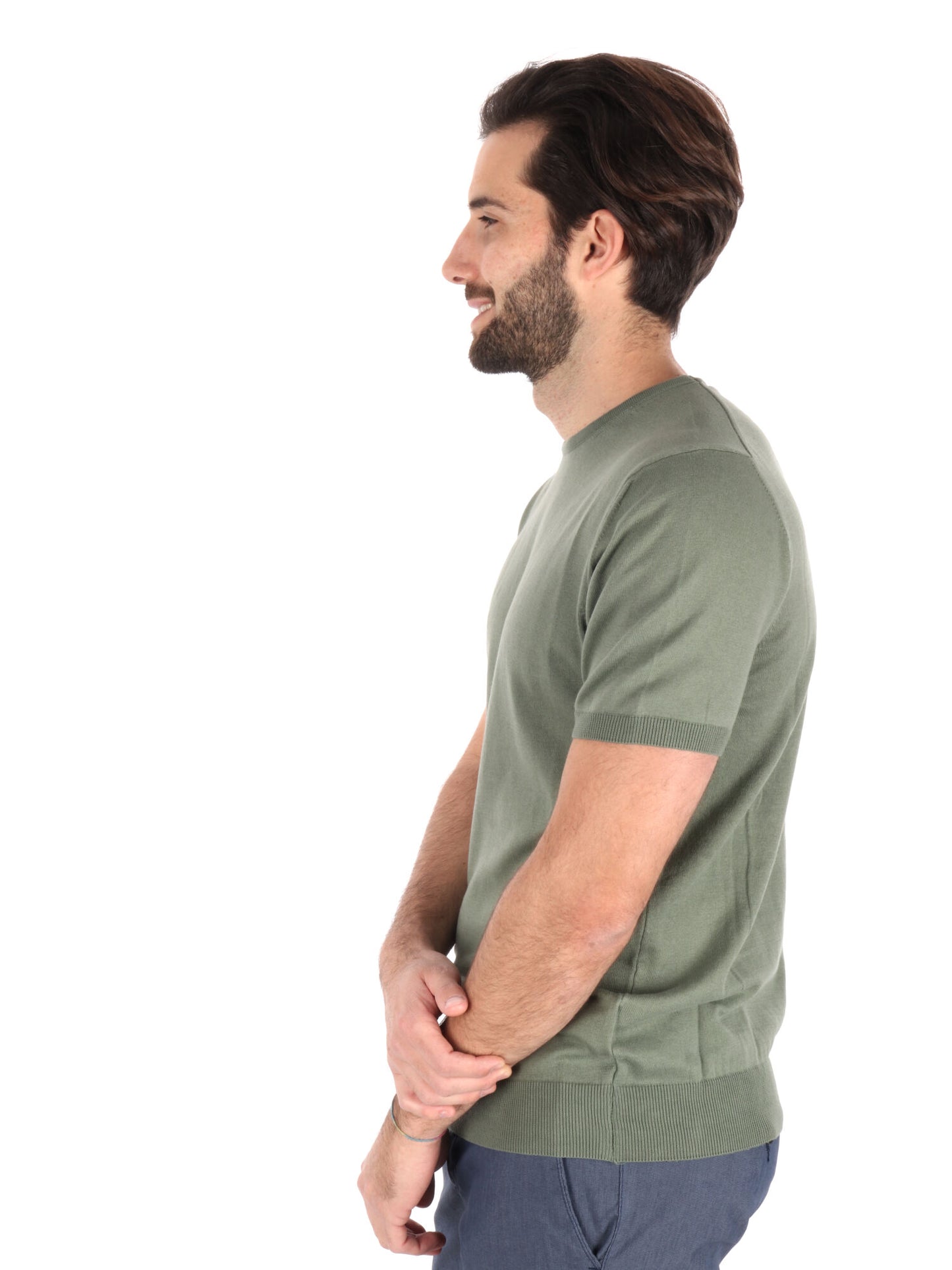 T-SHIRT IN MAGLIA VITTI FB UOMO KAKI