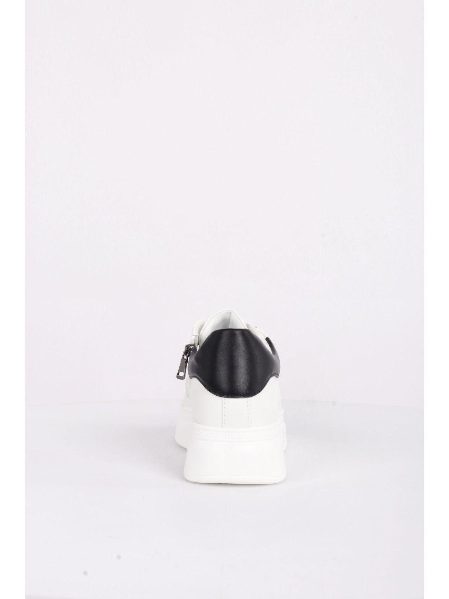 SNEAKERS CON PLATFORM E ZIP QUEEN HELENA DONNA BIANCO-NERO