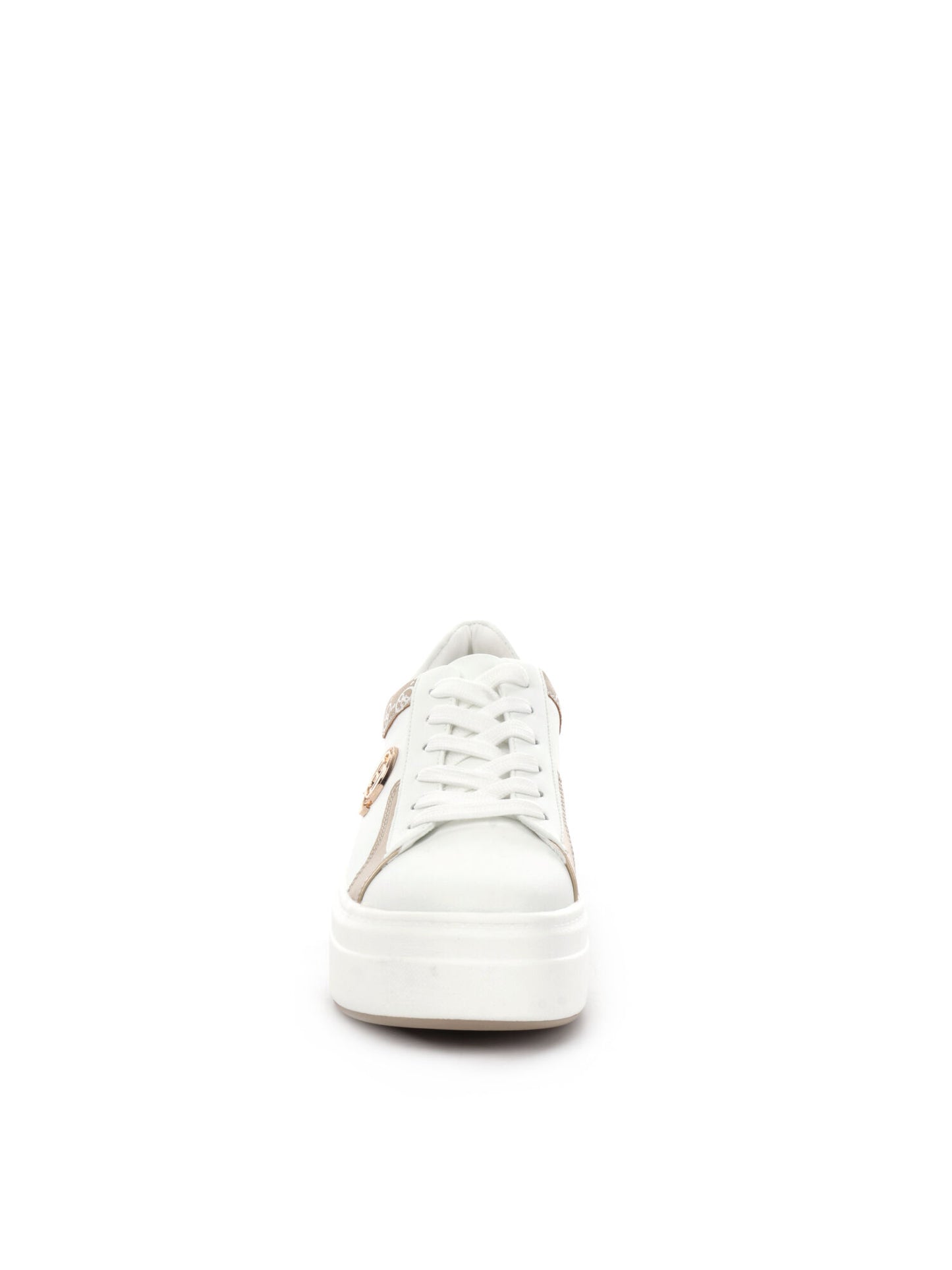 SNEAKERS CON PLATFORM QUEEN HELENA DONNA BIANCO ORO