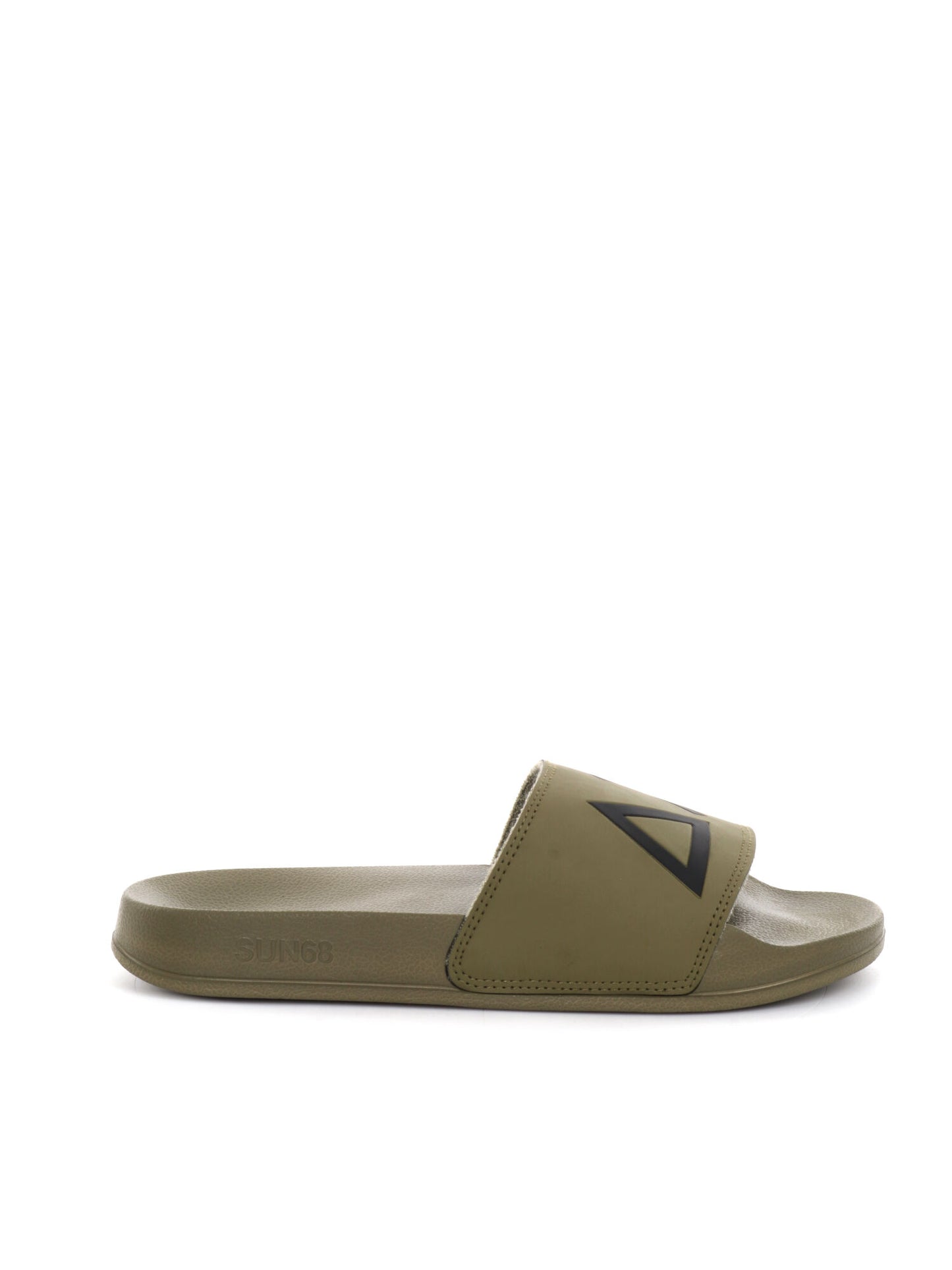 CIABATTA SLIPPERS LOGO SUN68 UOMO VERDE MILITARE
