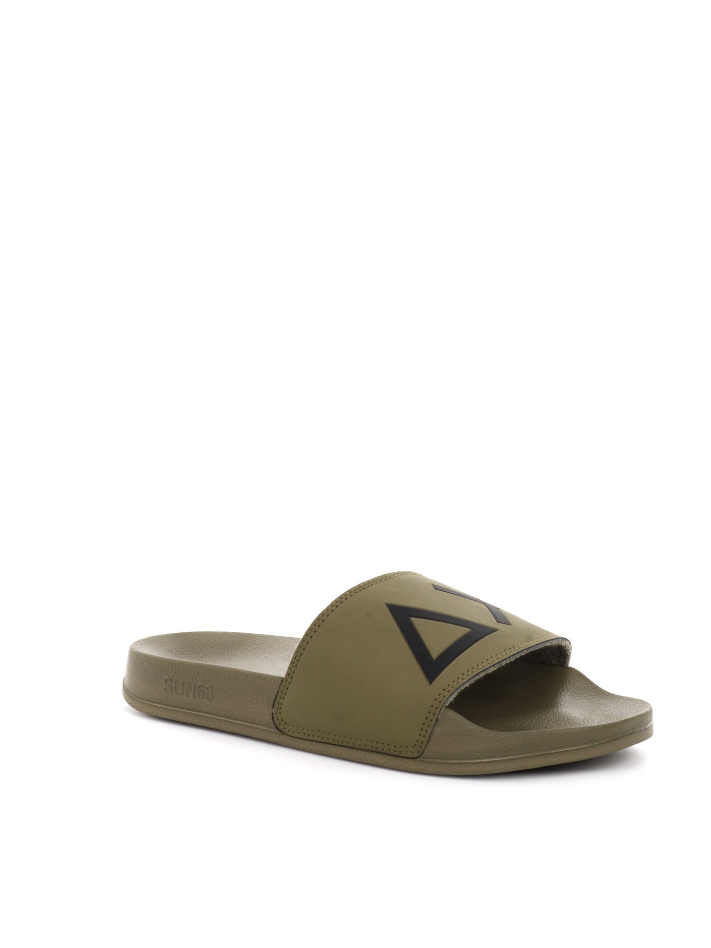 CIABATTA SLIPPERS LOGO SUN68 UOMO VERDE MILITARE