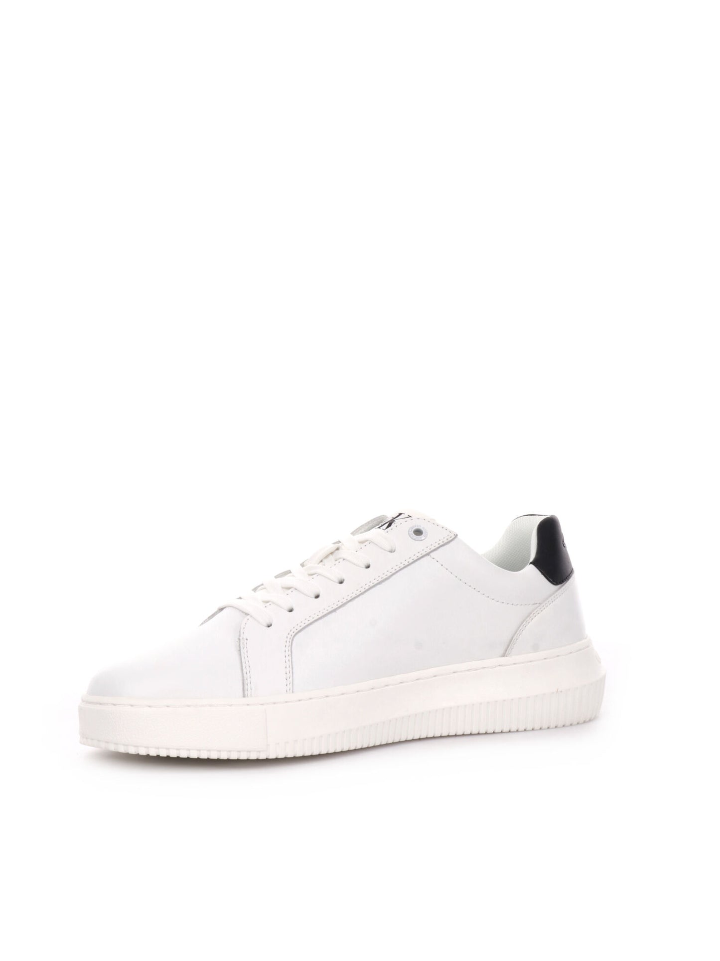 SNEAKER CHUNCKY IN PELLE CALVIN KLEIN JEANS UOMO BIANCO-NERO
