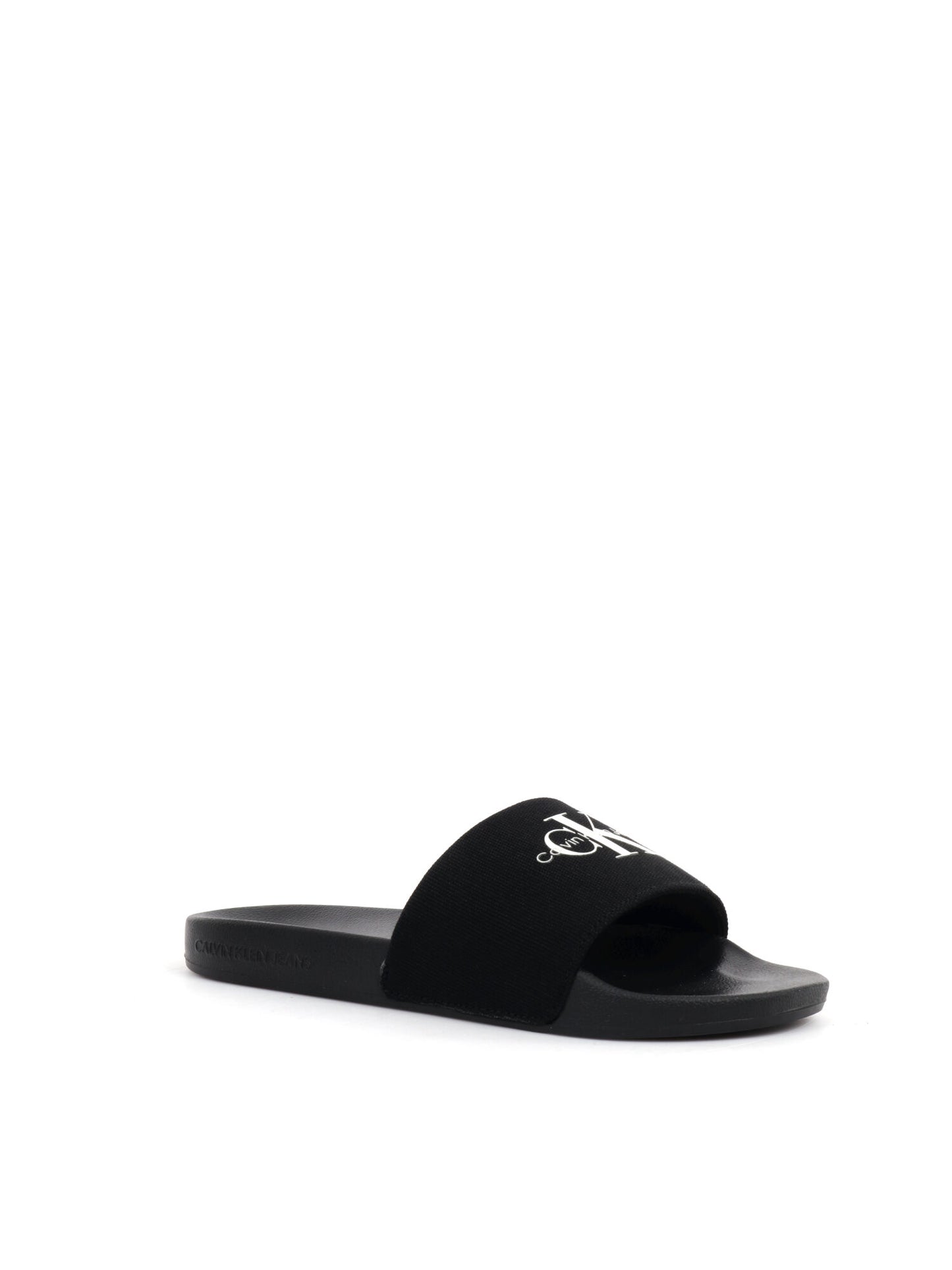 CIABATTA SLIDE MONOGRAM CALVIN KLEIN JEANS DONNA NERO