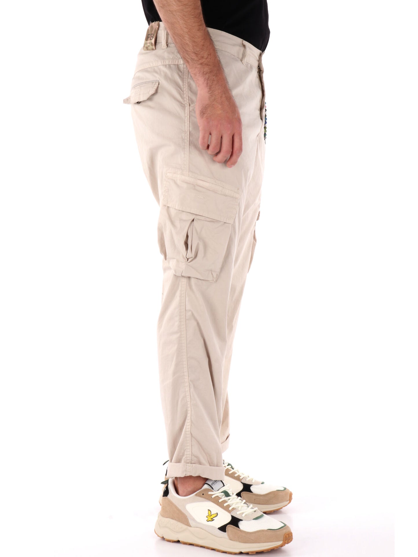 PANTALONE CARGO LOOSE FIT FB UOMO BEIGE
