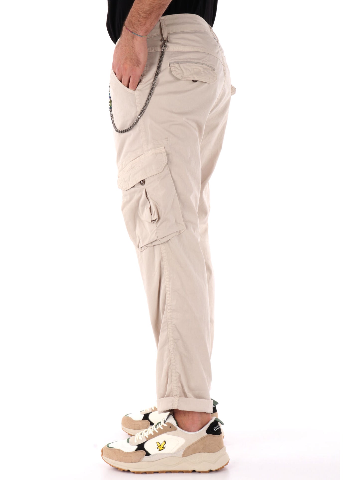 PANTALONE CARGO LOOSE FIT FB UOMO BEIGE