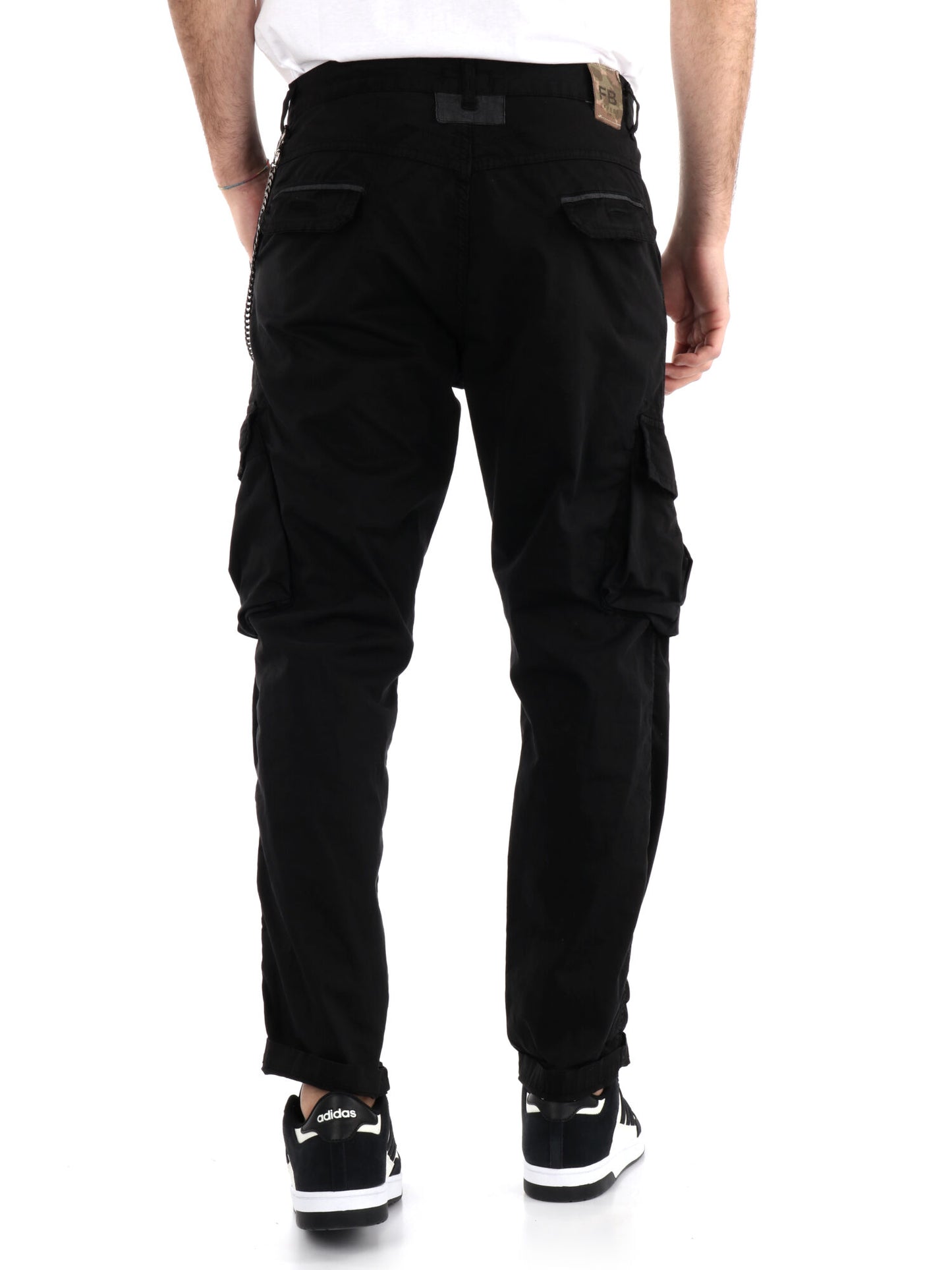 PANTALONE CARGO LOOSE FIT FB UOMO NERO