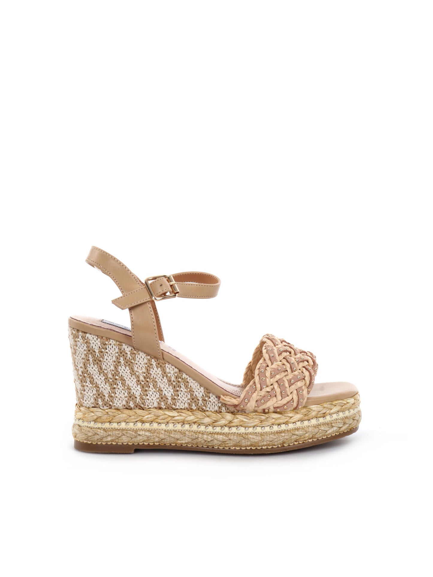 SANDALO CON ZEPPA QUEEN HELENA DONNA BEIGE