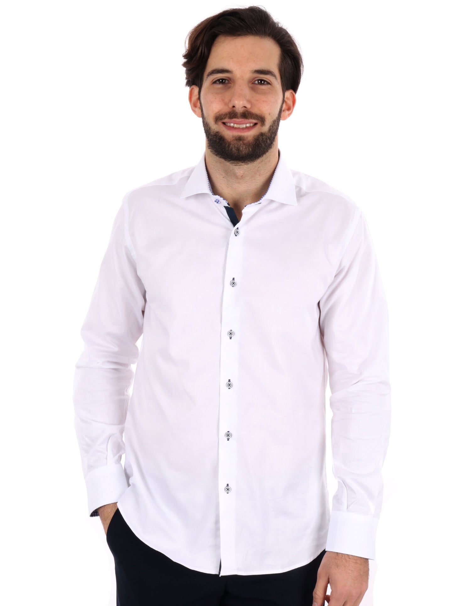 CAMICIA DOPPIO RITORTO FB UOMO BIANCO