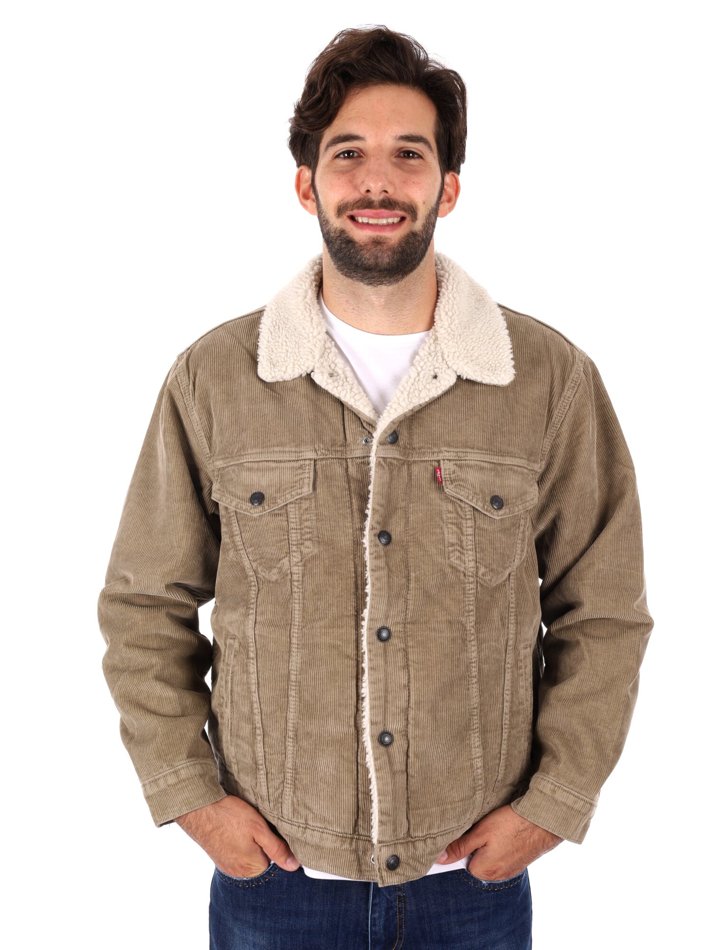 GIACCA SHERPA LEVI'S DA UOMO BEIGE