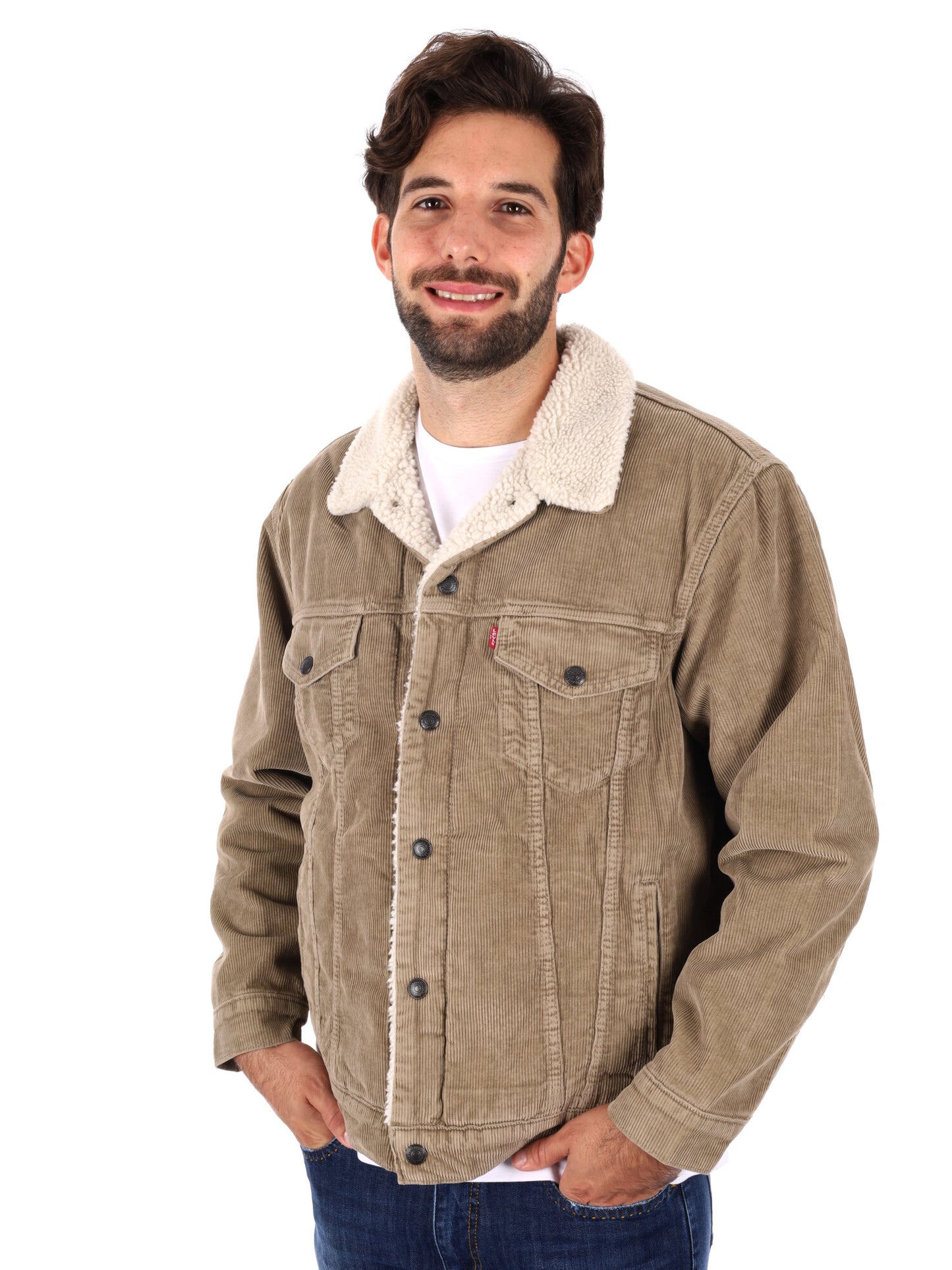 GIACCA SHERPA LEVI'S DA UOMO BEIGE