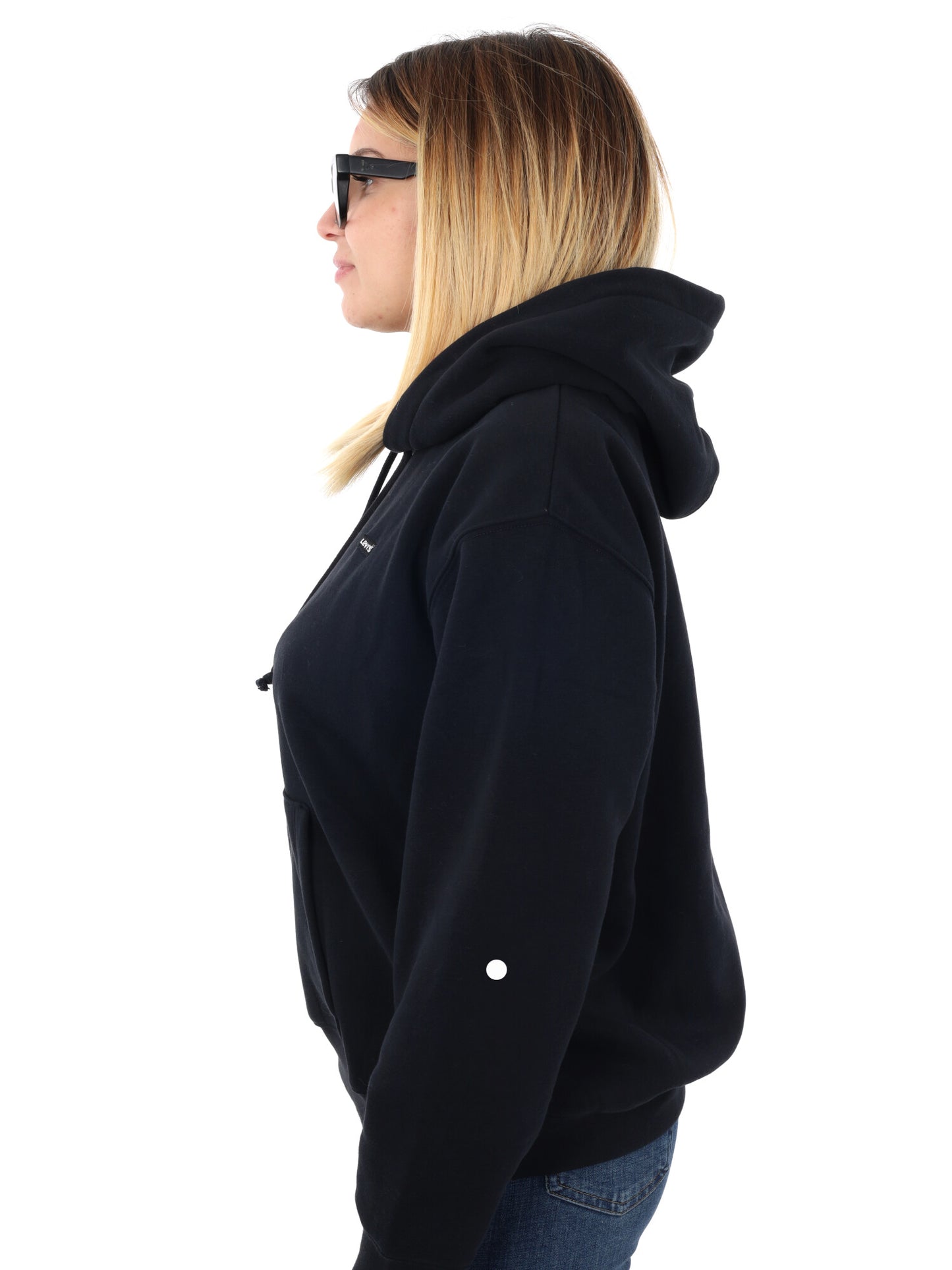 FELPA BASIC CON CAPPUCCIO LEVI'S DA DONNA NERO