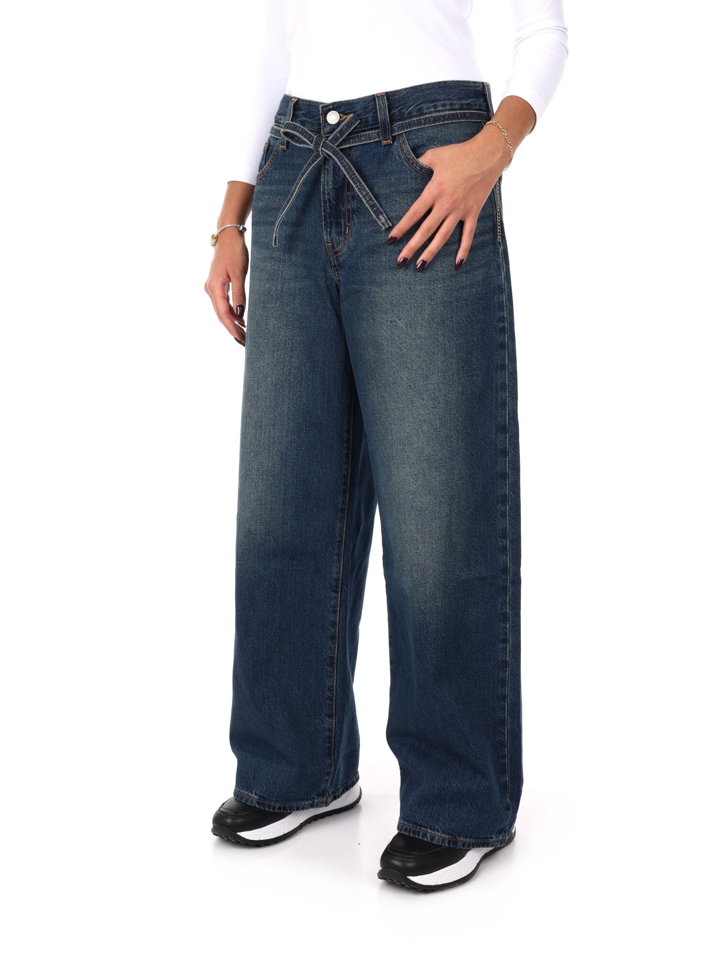 JEANS XL STRAIGHT LEVI'S DONNA DENIM SCURO