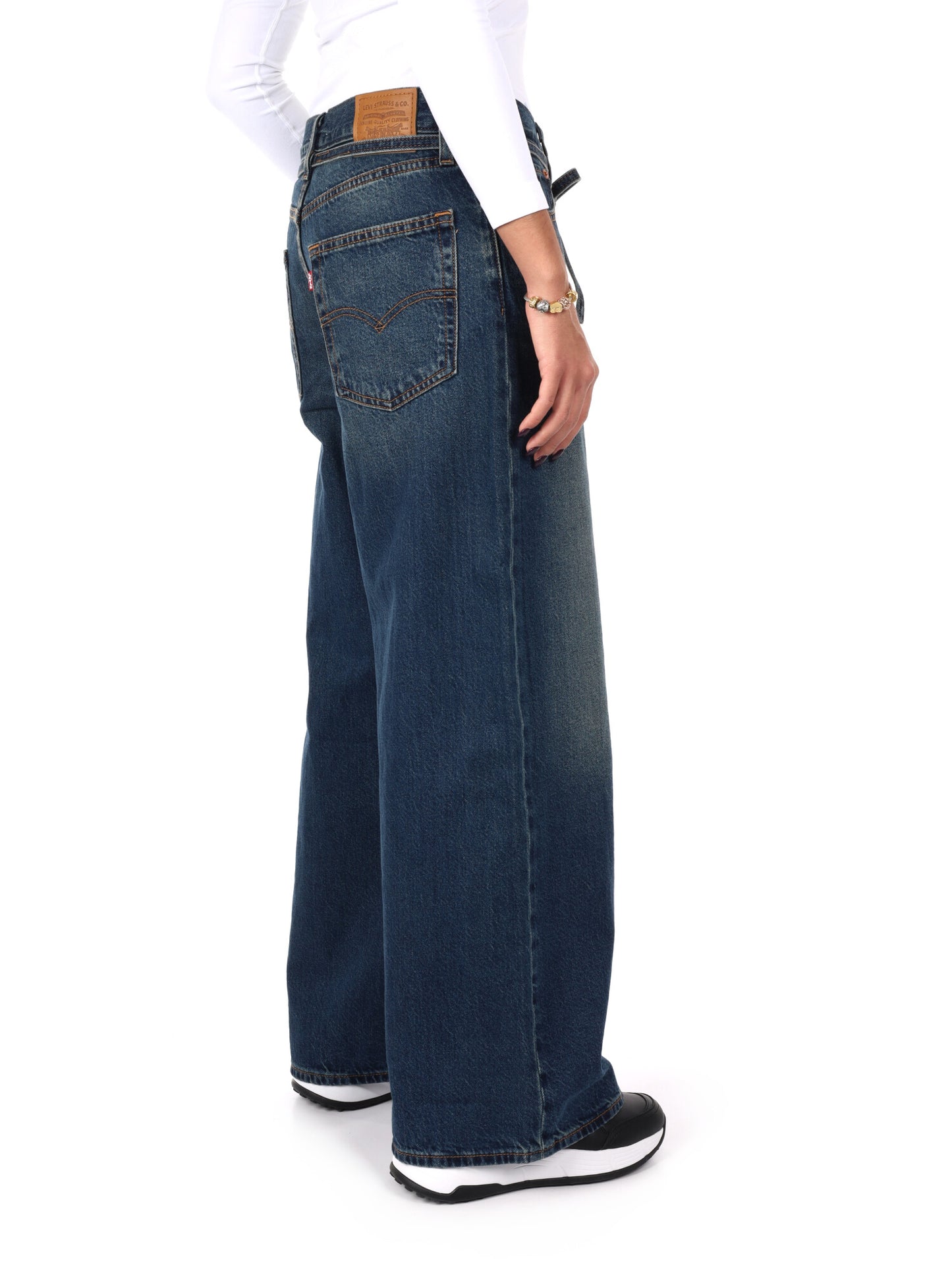 JEANS XL STRAIGHT LEVI'S DONNA DENIM SCURO