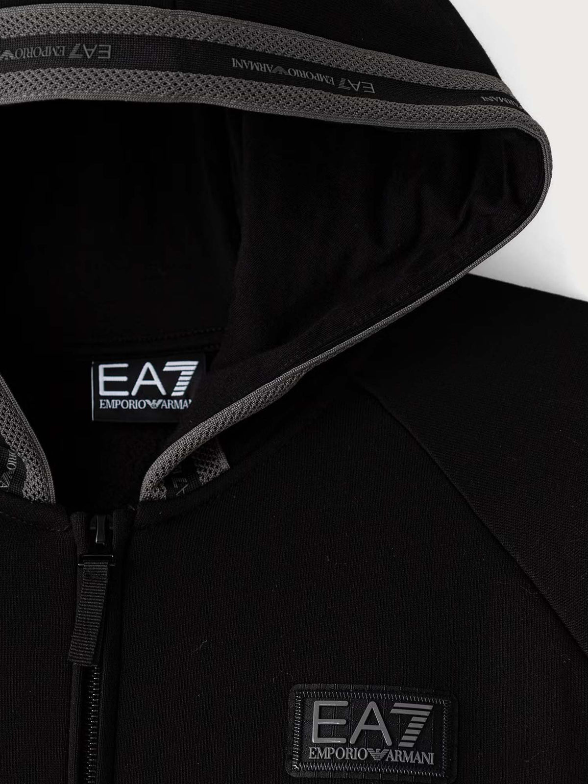 Ea7 Emporio Armani Train Logo Serie, felpa Unisex bambino nera