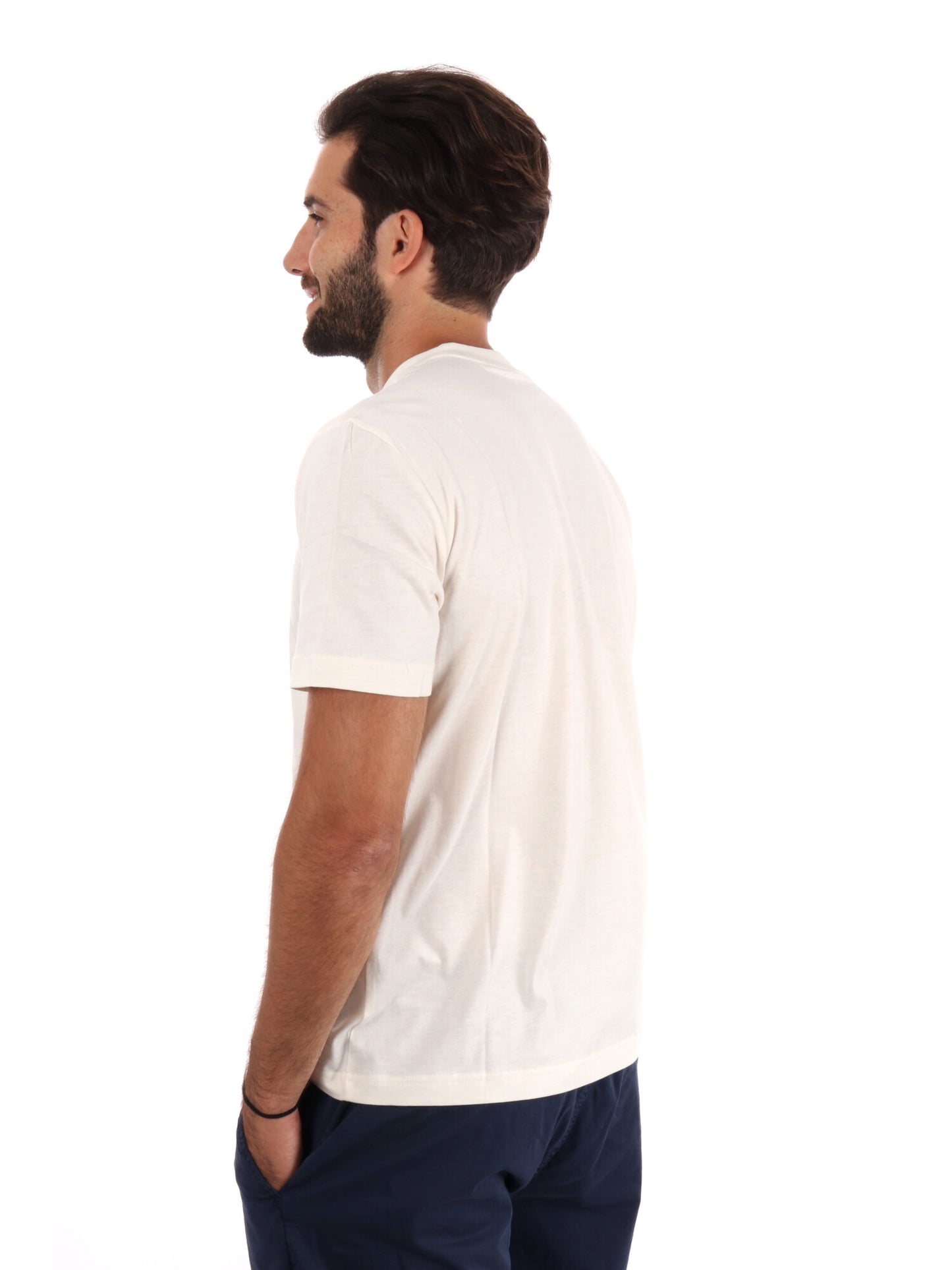 T-SHIRT GIROCOLLO TRAIN VISIBILITY EA7 EMPORIO ARMANI VANIGLIA