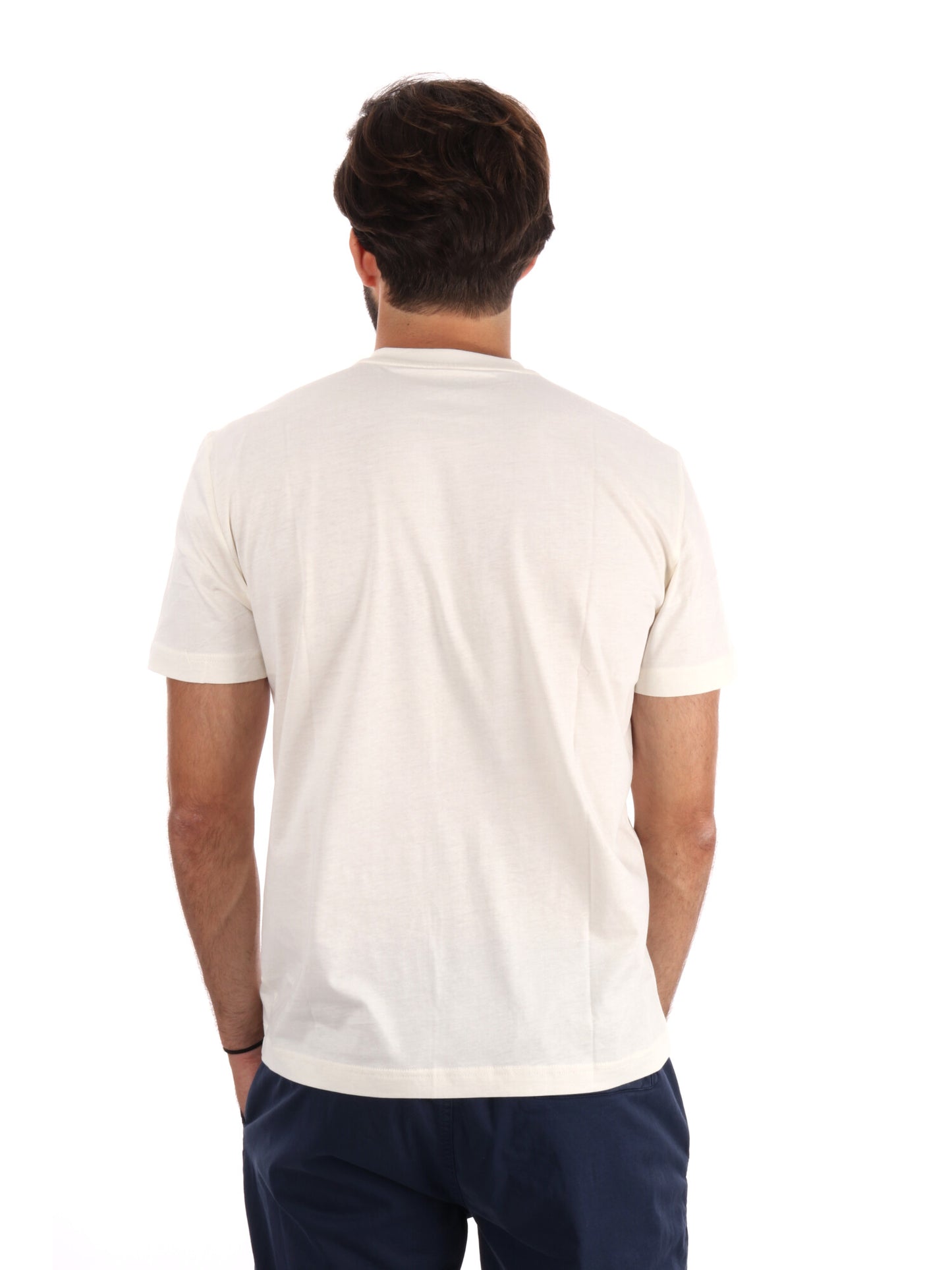 T-SHIRT GIROCOLLO TRAIN VISIBILITY EA7 EMPORIO ARMANI VANIGLIA