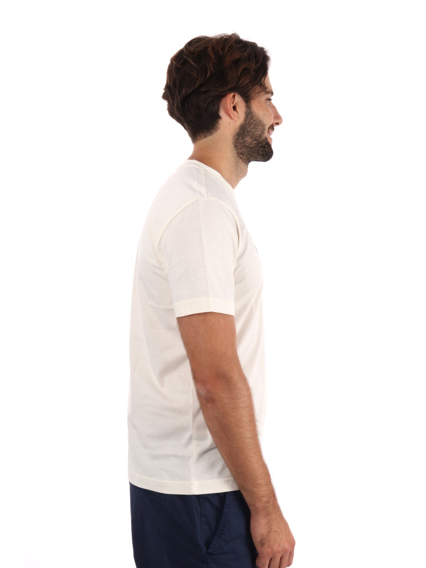 T-SHIRT GIROCOLLO TRAIN VISIBILITY EA7 EMPORIO ARMANI VANIGLIA