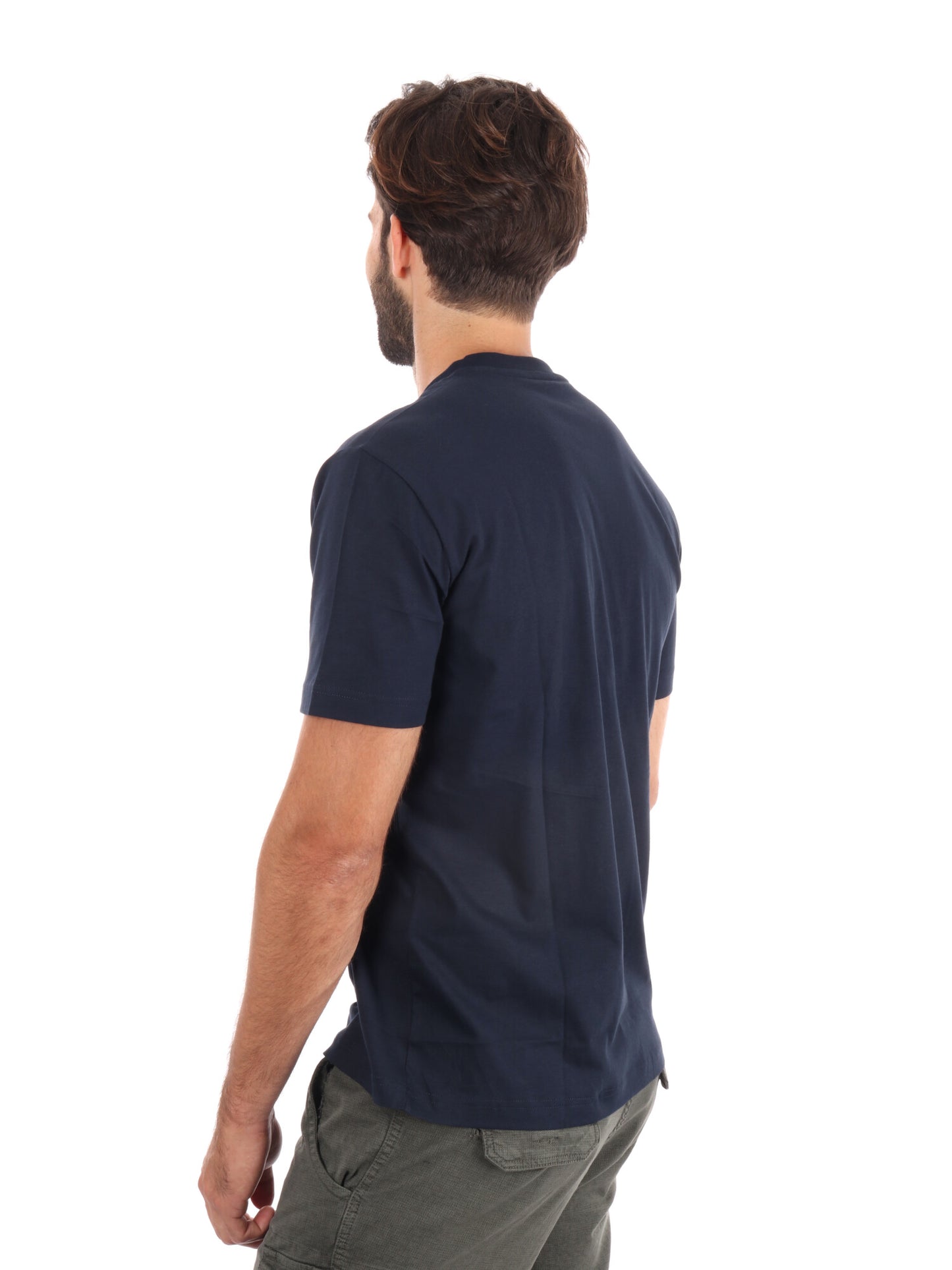 T-SHIRT GIROCOLLO TRAIN VISIBILITY EA7 EMPORIO ARMANI BLU BEIGE