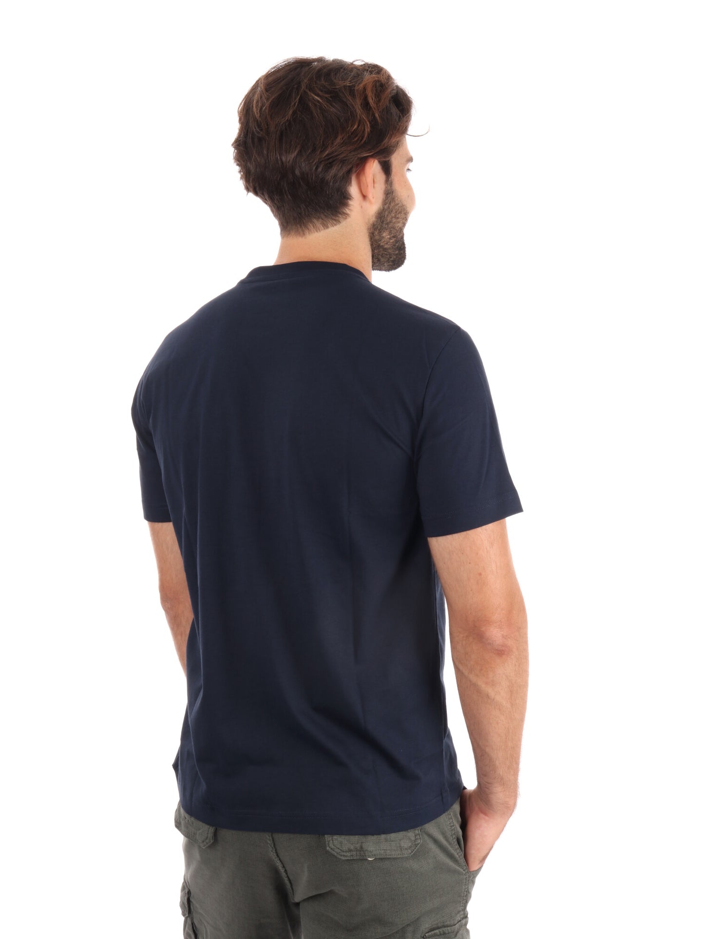 T-SHIRT GIROCOLLO TRAIN VISIBILITY EA7 EMPORIO ARMANI BLU BEIGE