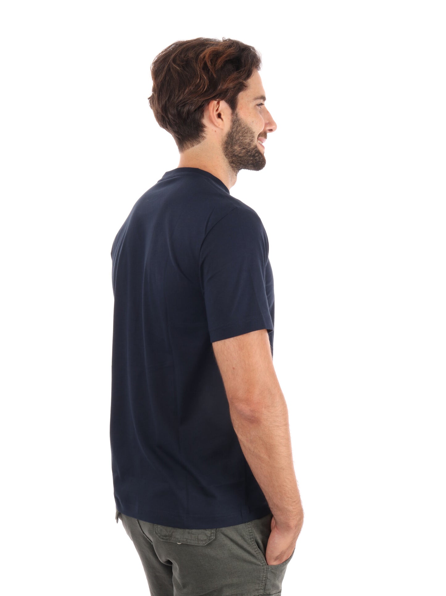 T-SHIRT GIROCOLLO TRAIN VISIBILITY EA7 EMPORIO ARMANI BLU BEIGE