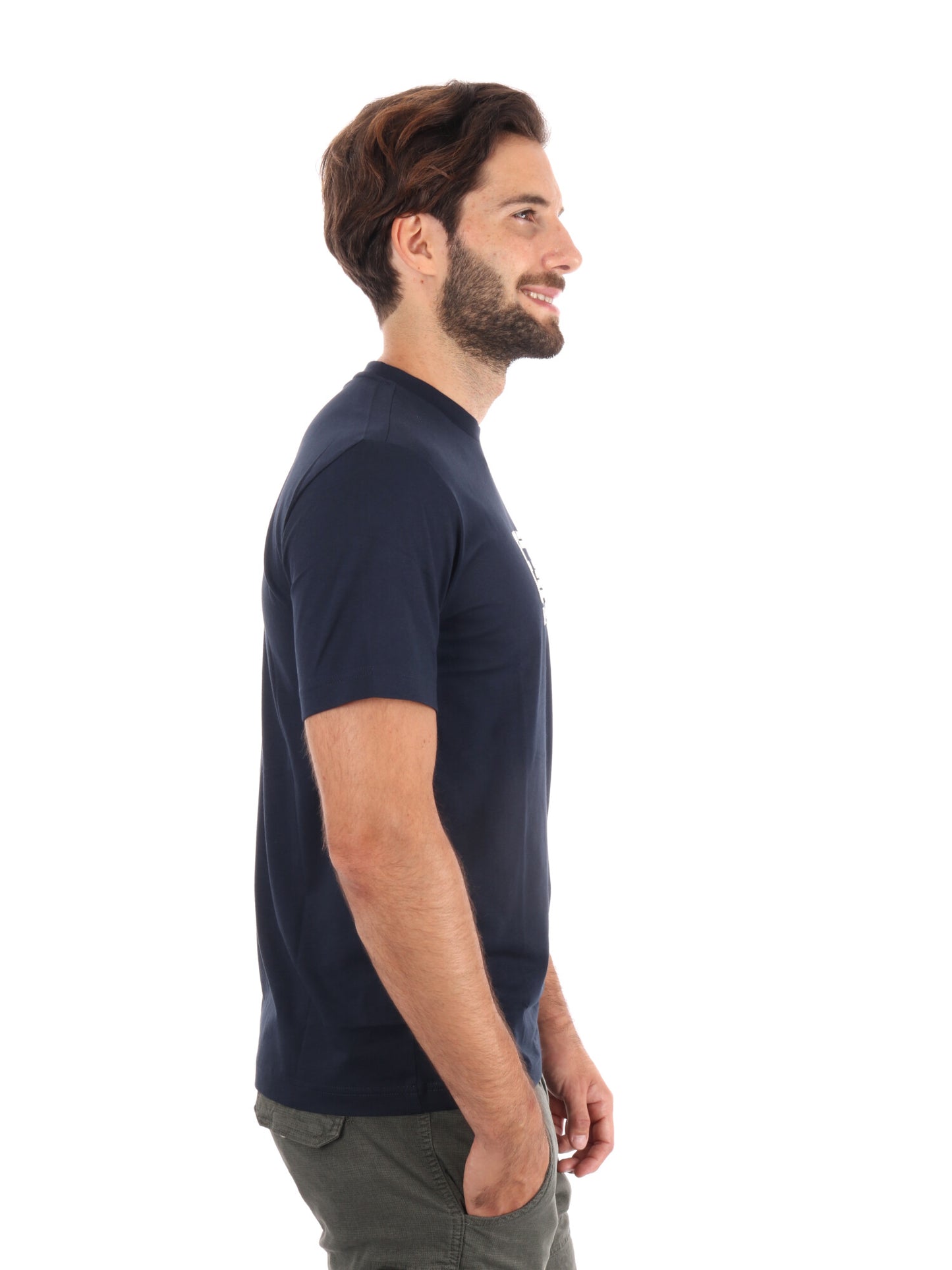 T-SHIRT GIROCOLLO TRAIN VISIBILITY EA7 EMPORIO ARMANI BLU BEIGE