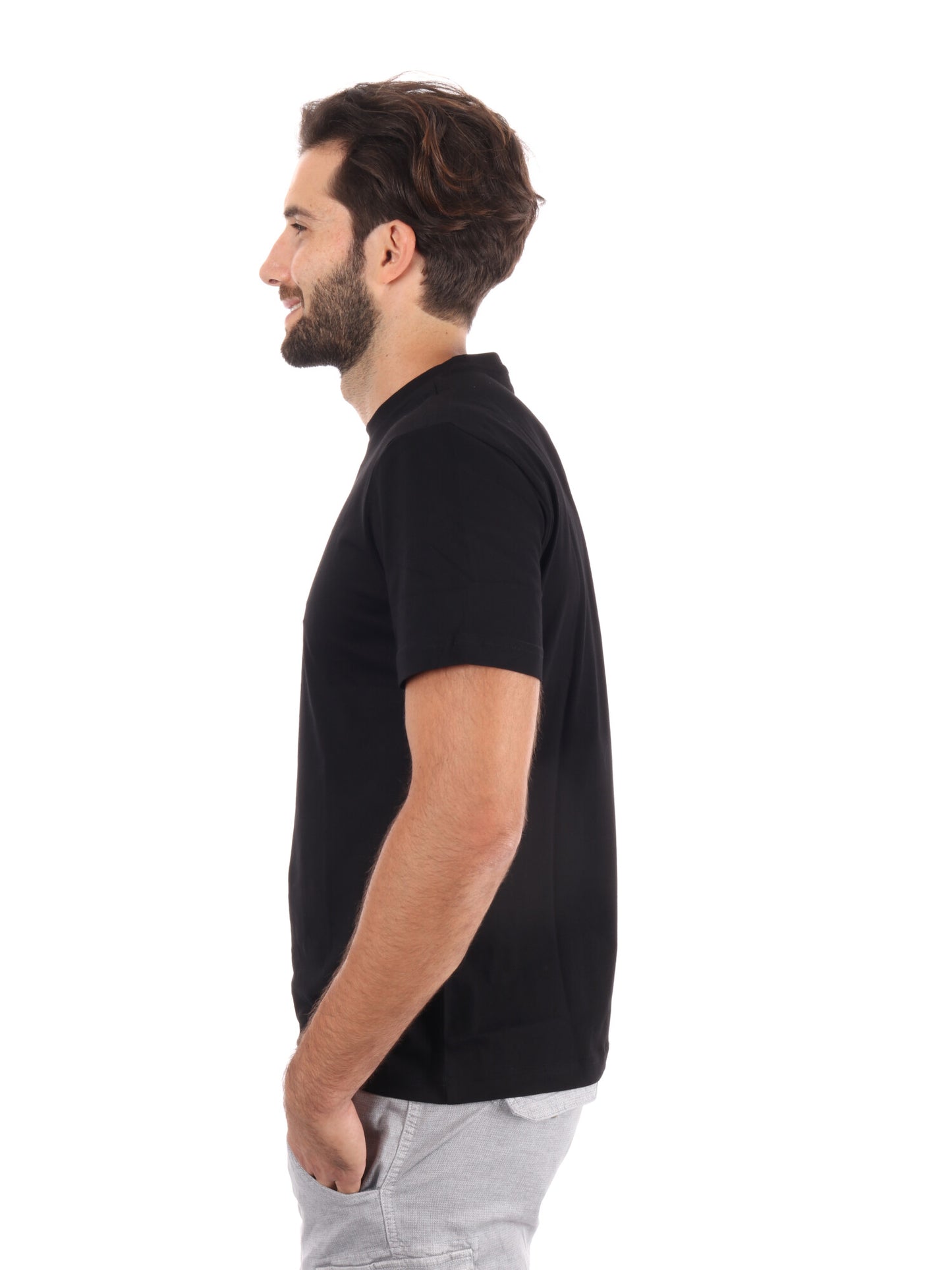 T-SHIRT GIROCOLLO TRAIN VISIBILITY EA7 EMPORIO ARMANI NERO BEIGE