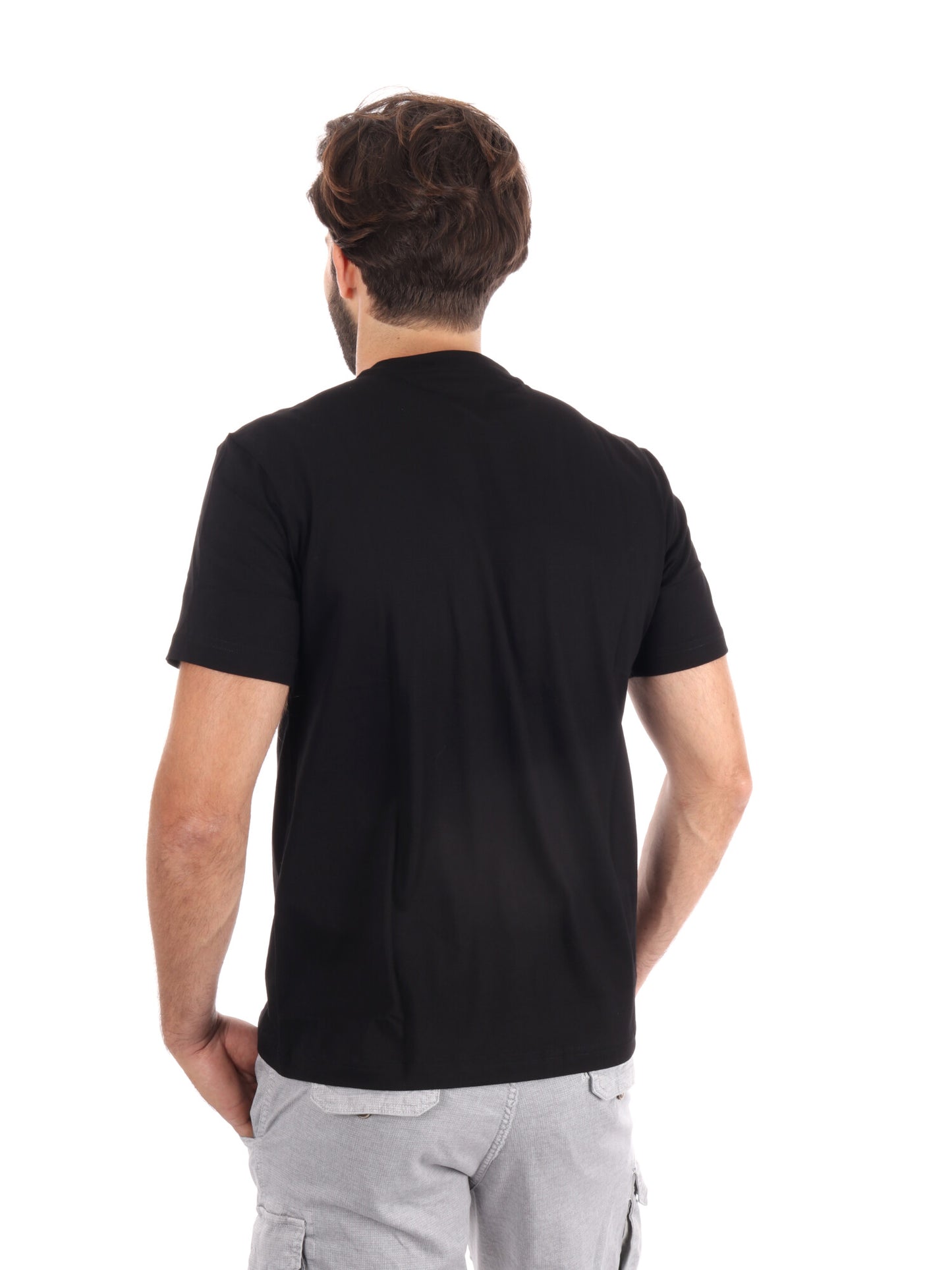 T-SHIRT GIROCOLLO TRAIN VISIBILITY EA7 EMPORIO ARMANI NERO BEIGE