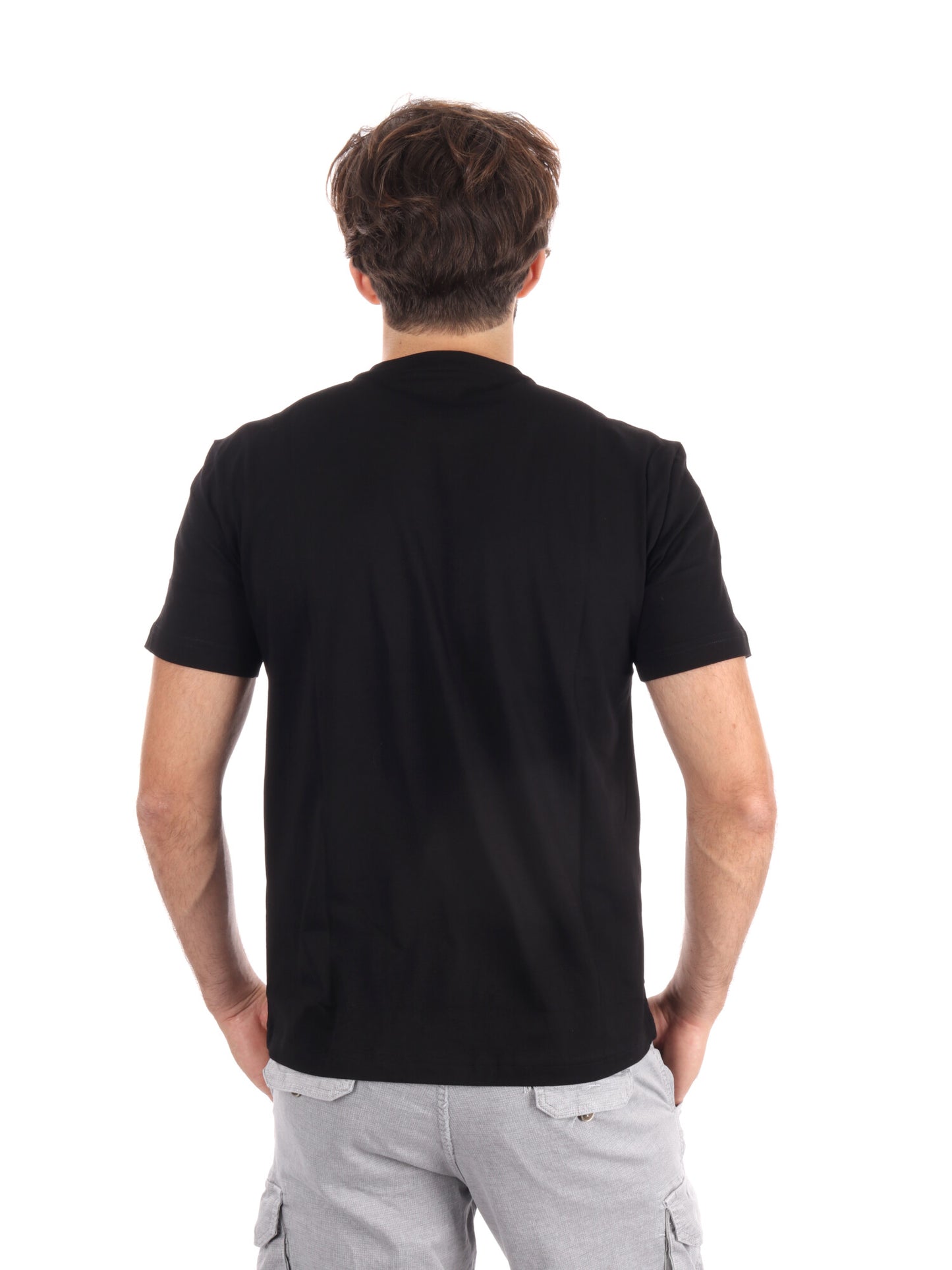 T-SHIRT GIROCOLLO TRAIN VISIBILITY EA7 EMPORIO ARMANI NERO BEIGE