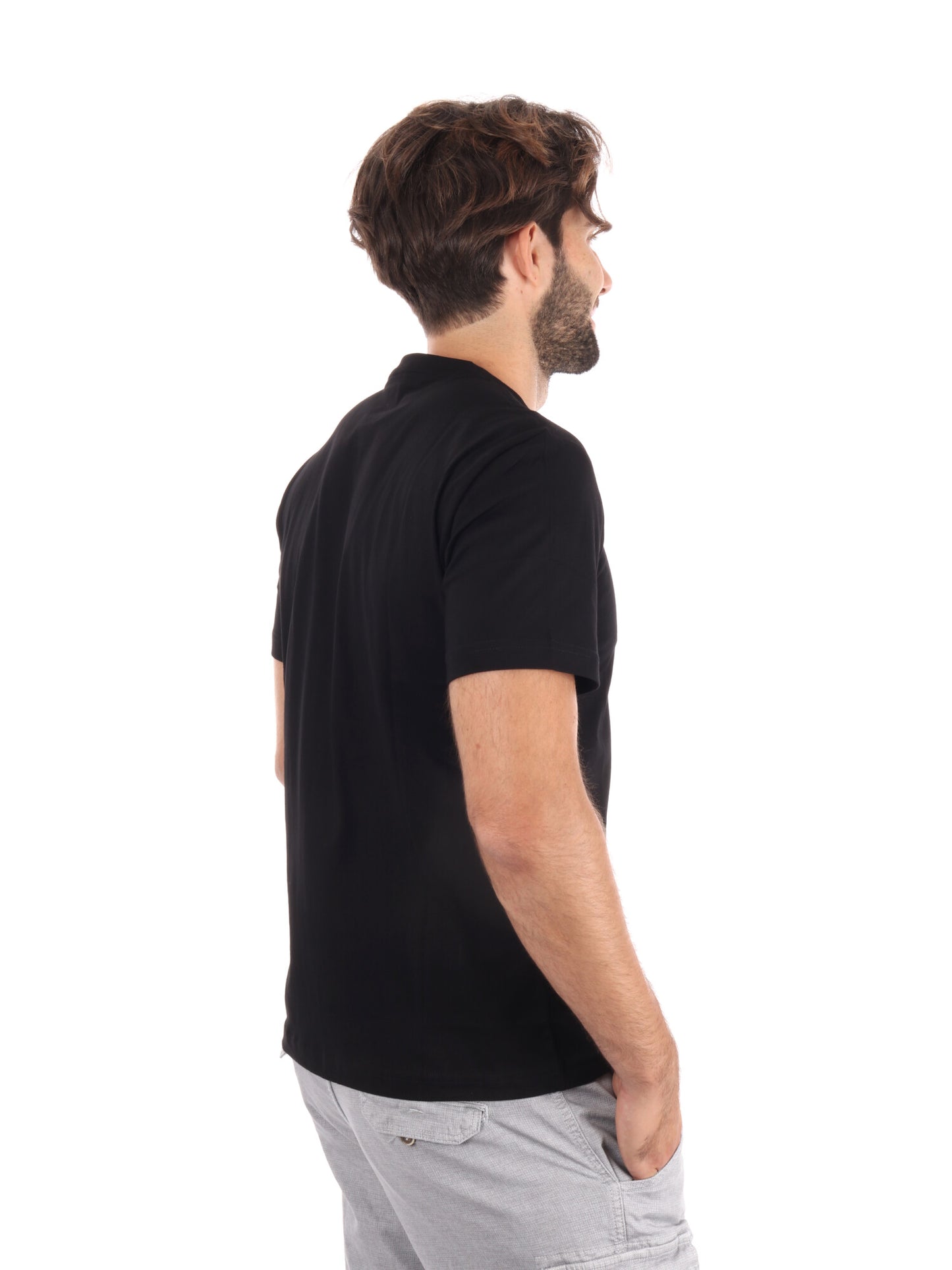 T-SHIRT GIROCOLLO TRAIN VISIBILITY EA7 EMPORIO ARMANI NERO BEIGE