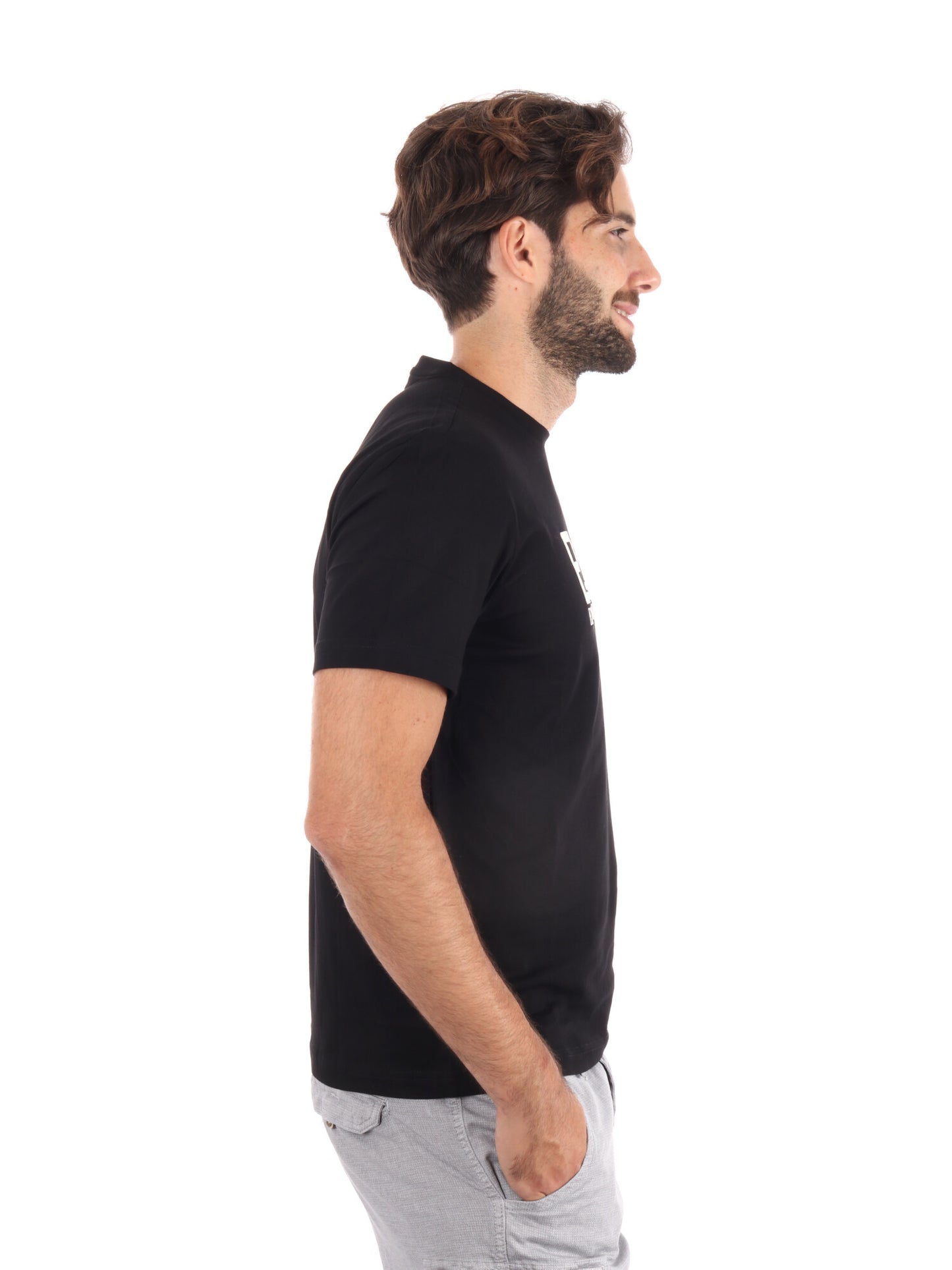 T-SHIRT GIROCOLLO TRAIN VISIBILITY EA7 EMPORIO ARMANI NERO BEIGE